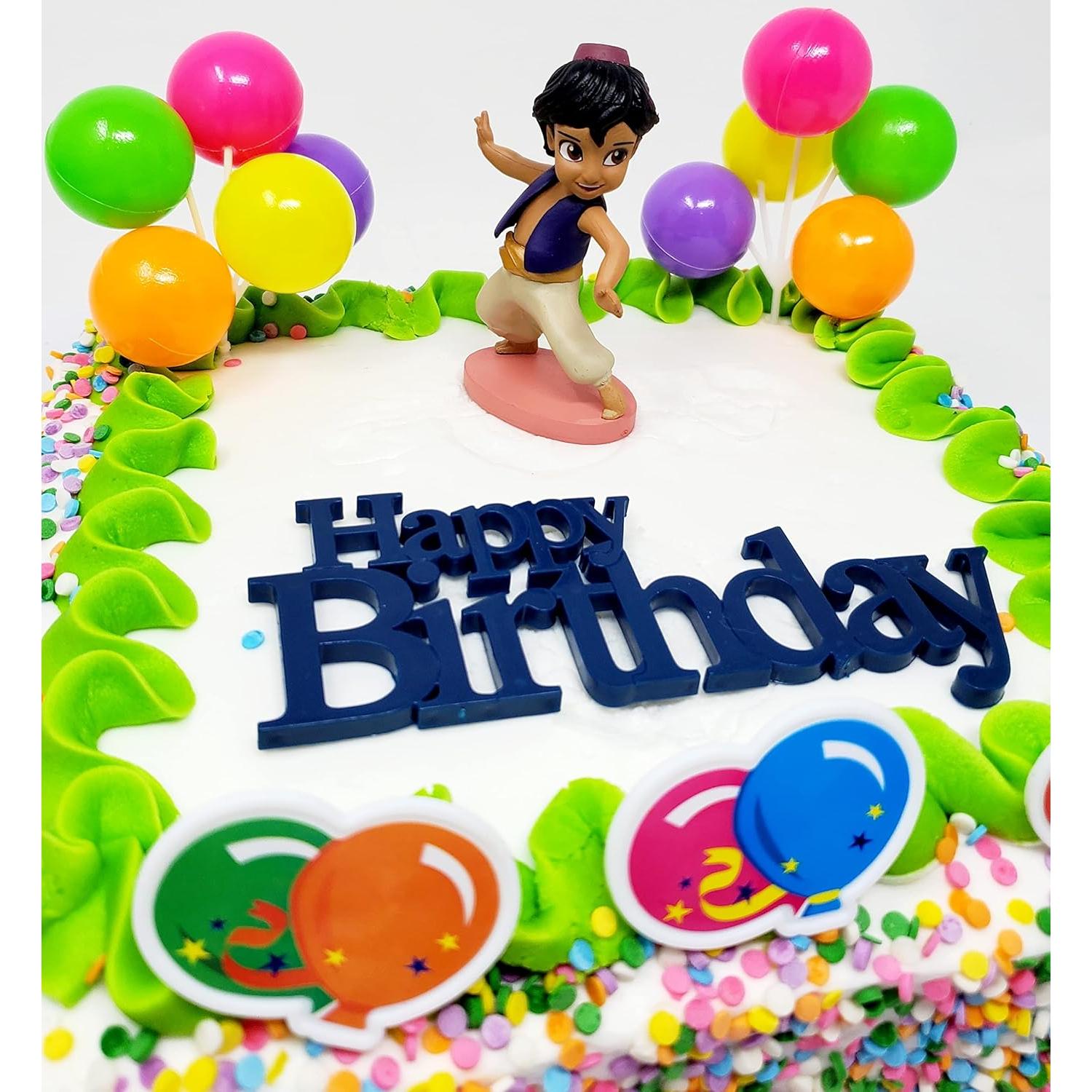 Conjunto de Adornos para Pastel de Cumpleaños Aladino 7 Piezas