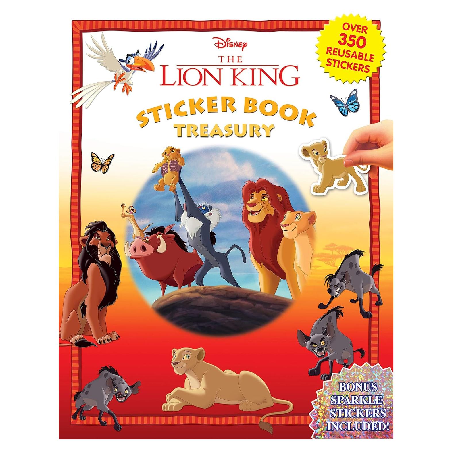 Disney Lion King Sticker Book Treasury - Activity Books for kids, 350 reusable stickers, 96 pages of fun