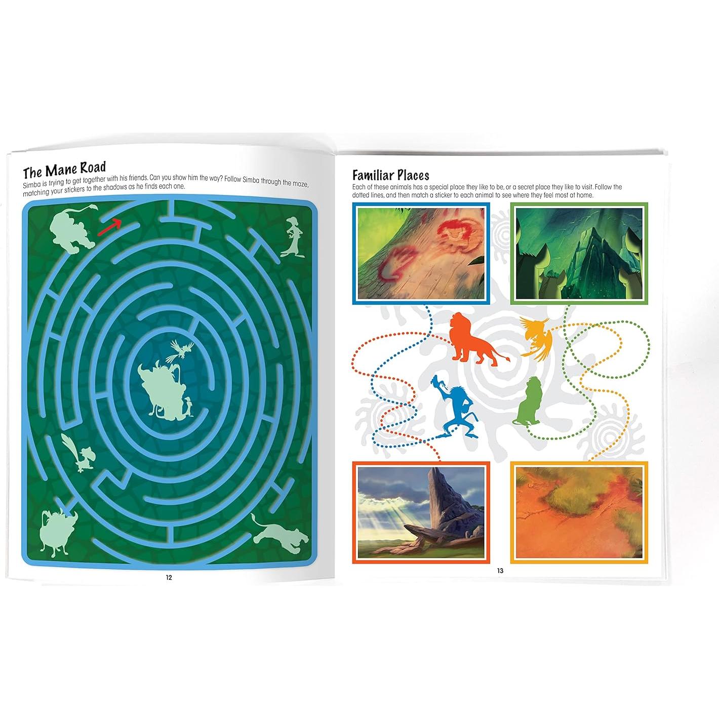 Disney Lion King Sticker Book Treasury - Activity Books for kids, 350 reusable stickers, 96 pages of fun