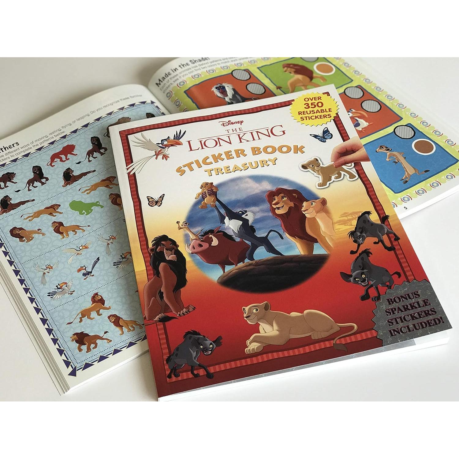 Disney Lion King Sticker Book Treasury - Activity Books for kids, 350 reusable stickers, 96 pages of fun
