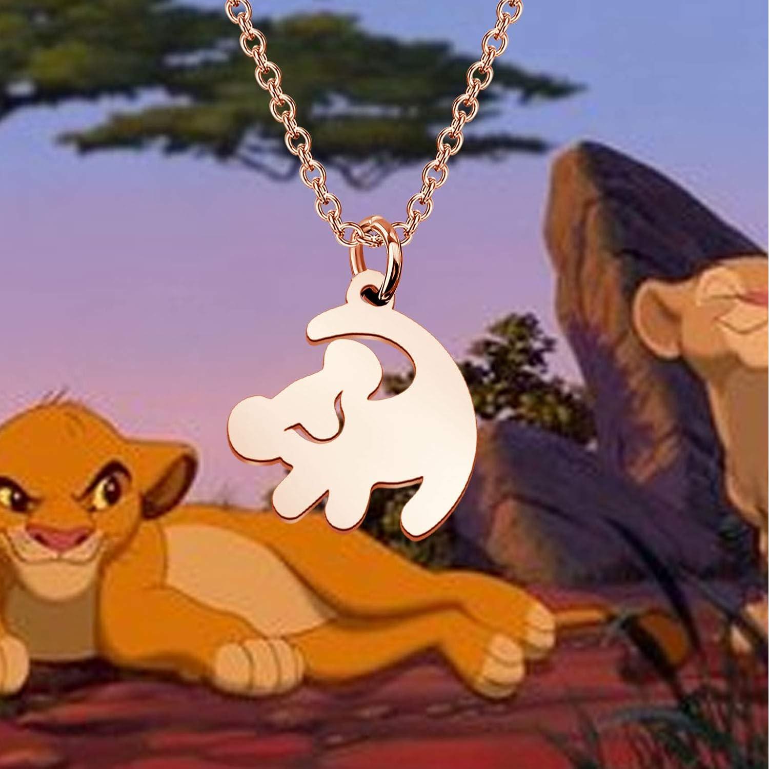 Collar de León FOTAP para Niña en Acero Inoxidable Oro Rosa
