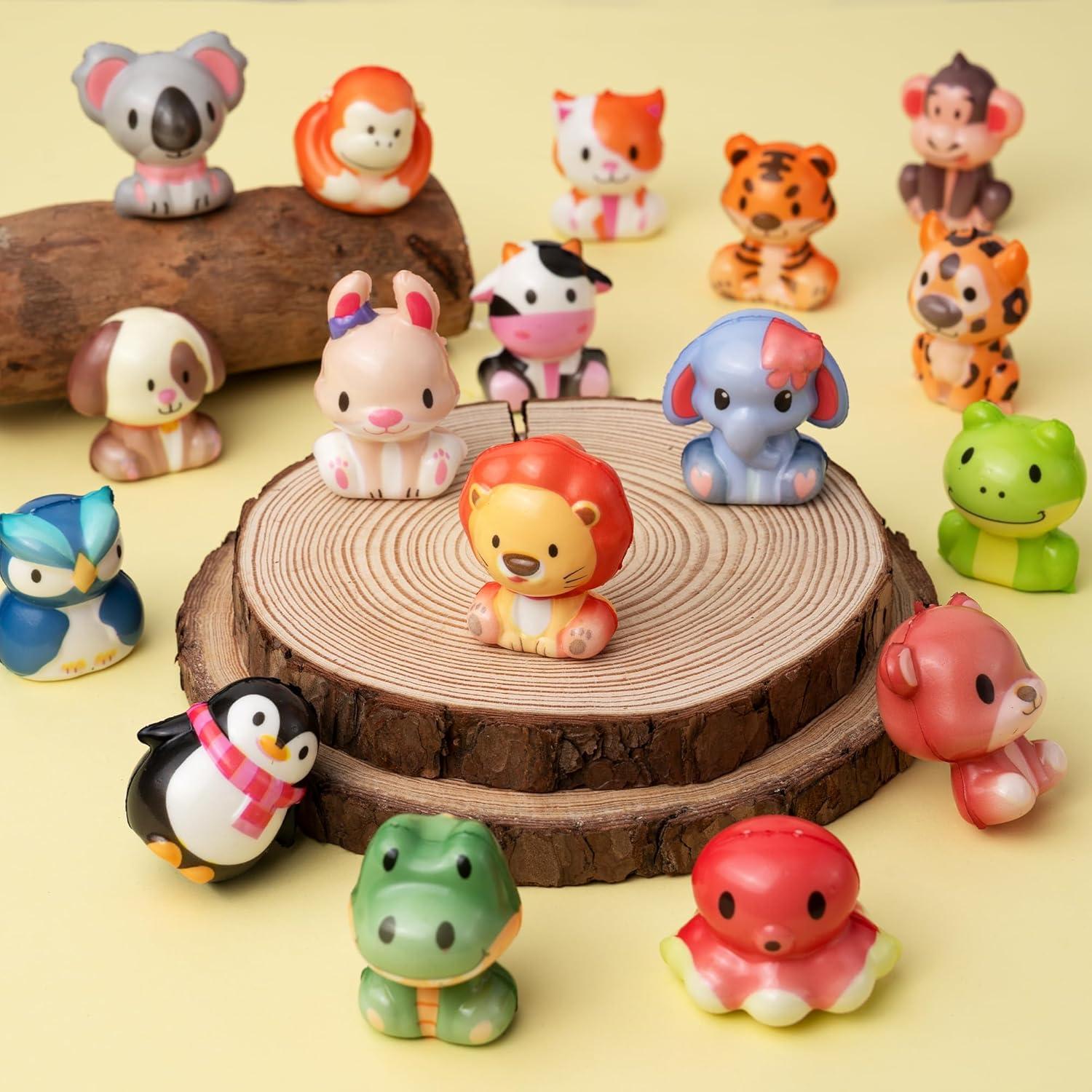 Juguetes Aplastables de Animales Safari DMIGHT 24PCS