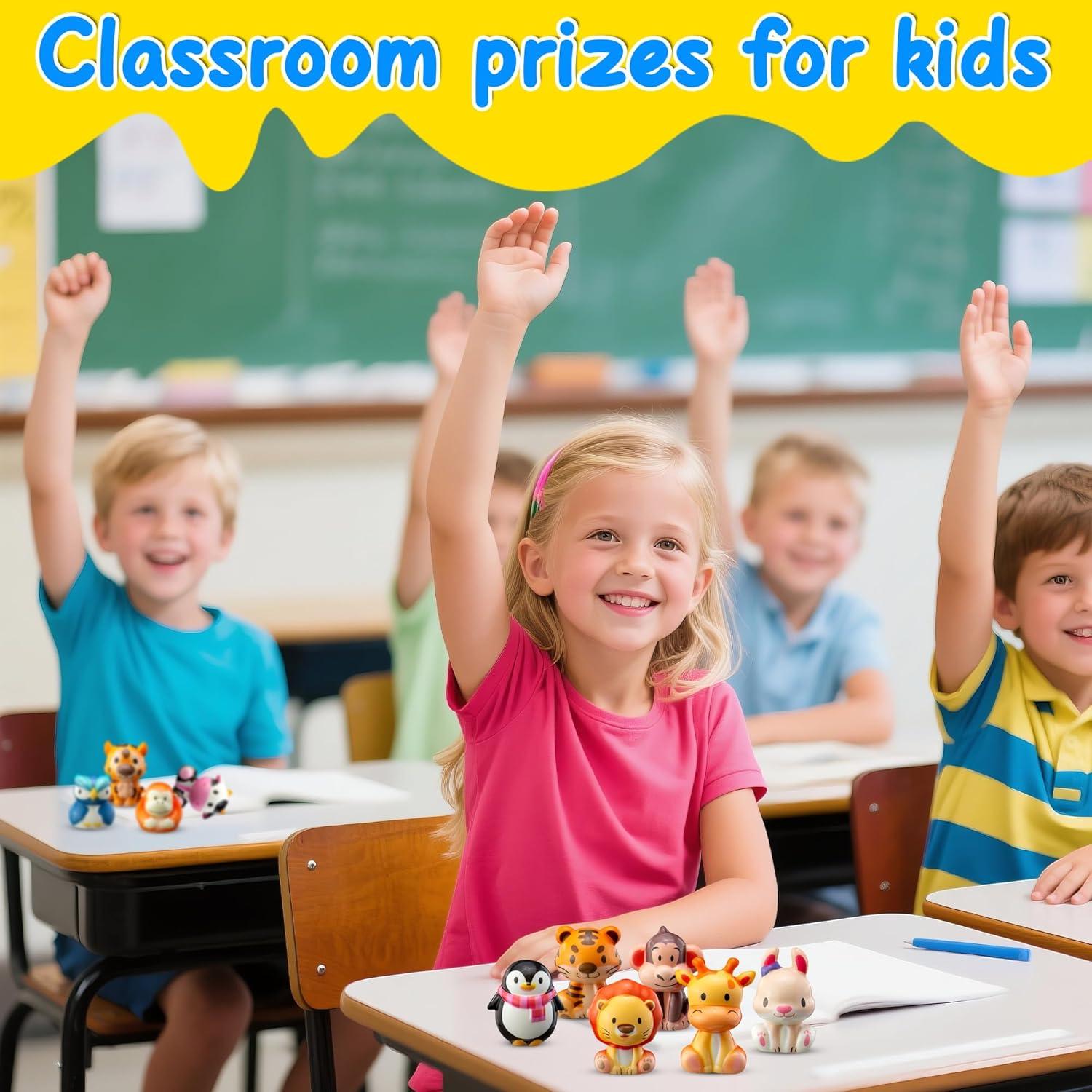 Juguetes Aplastables de Animales Safari DMIGHT 24PCS