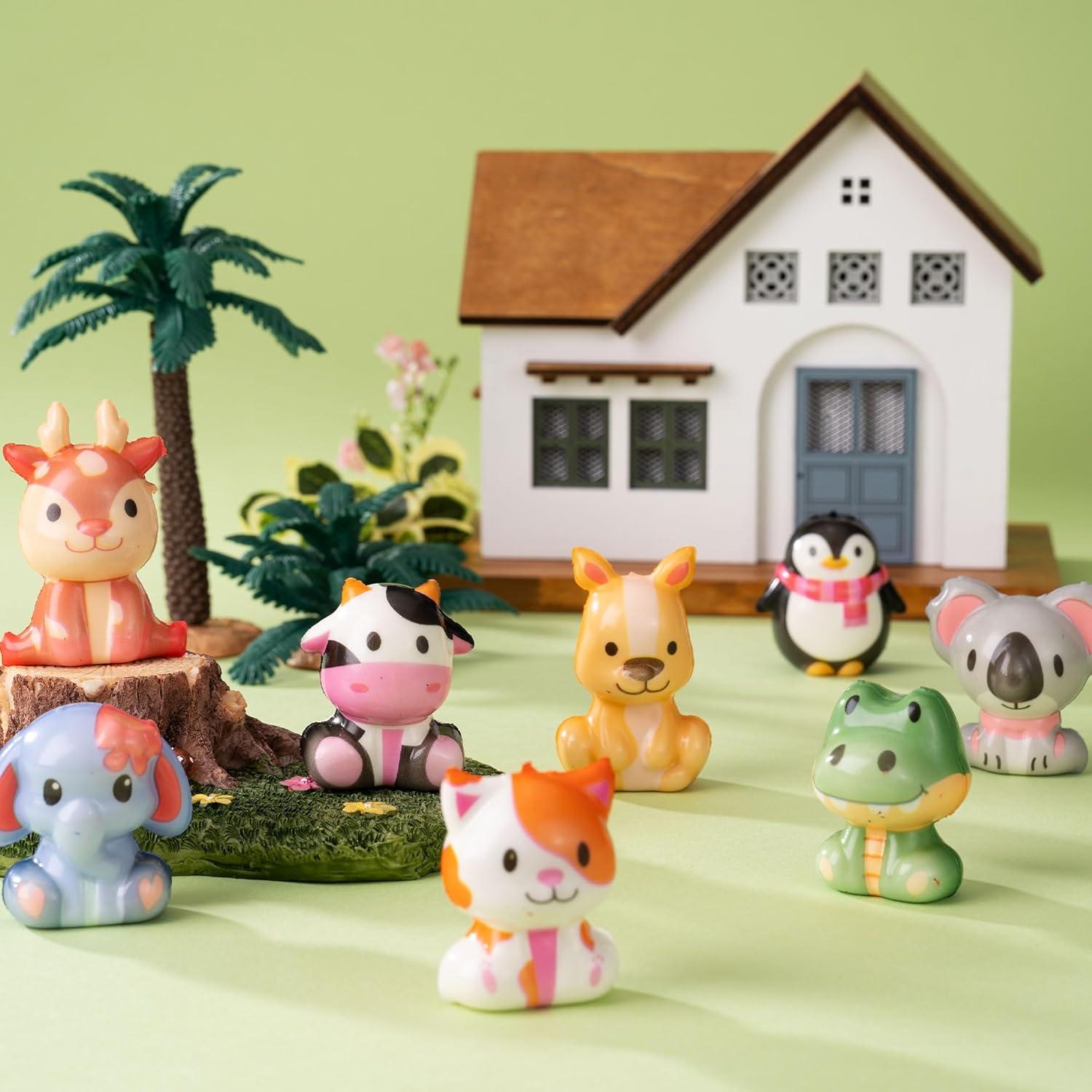 Juguetes Aplastables de Animales Safari DMIGHT 24PCS