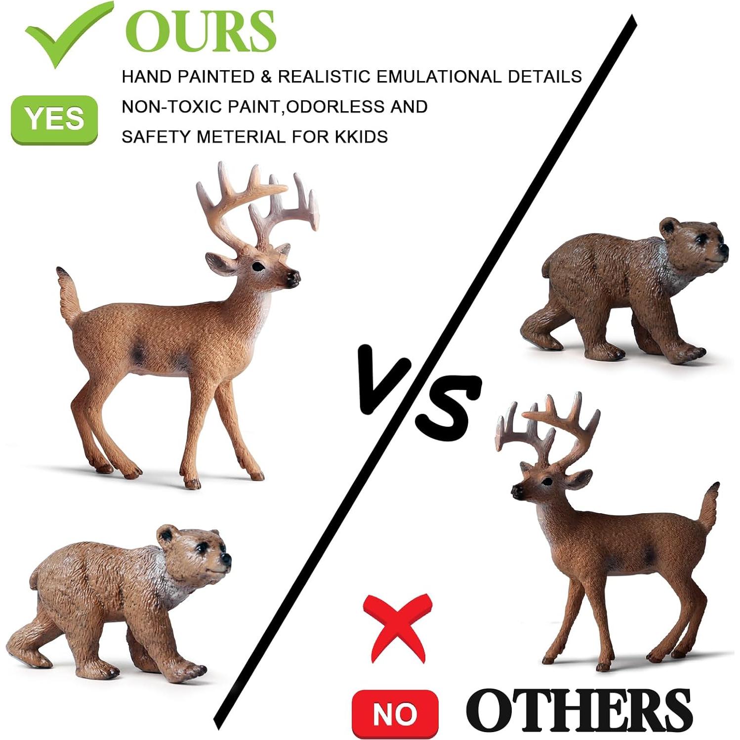 10 Figuras de Animales del Bosque SCAHOW - Juguetes Educativos