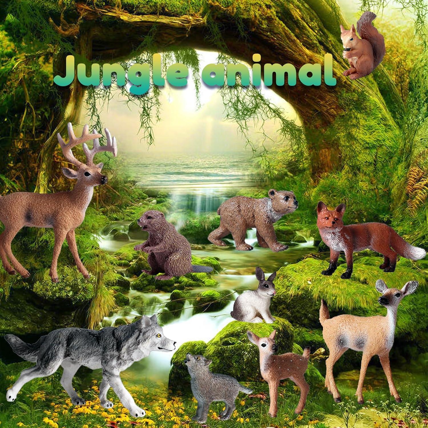 10 Figuras de Animales del Bosque SCAHOW - Juguetes Educativos