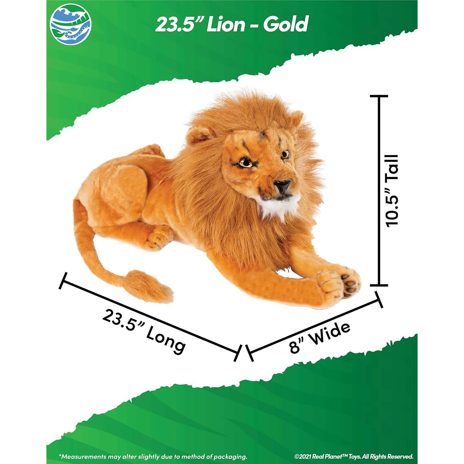 Juguete de Peluche León Realista 39.37 cm - Real Planet