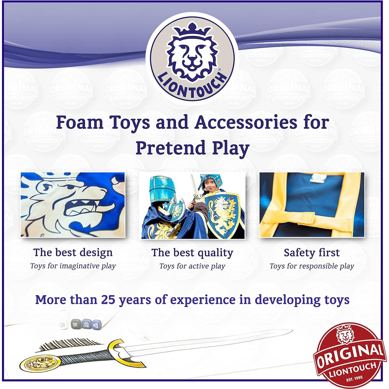 Capa Triple León Rey Liontouch - Juego de Rol para Niños 3-8 Años