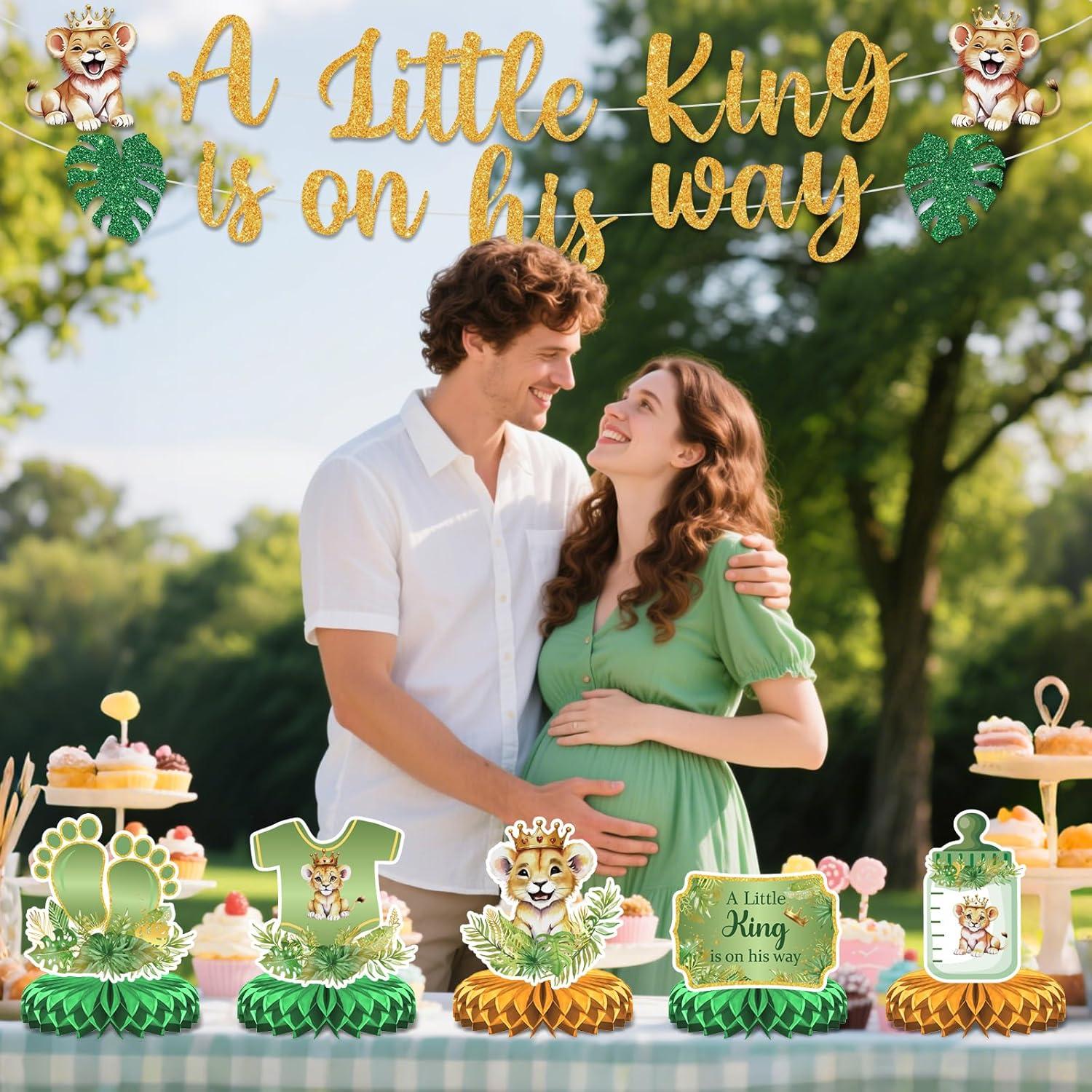 Decoraciones de Fiesta de Bebé León LUUFILx - Banner y Centros de Mesa