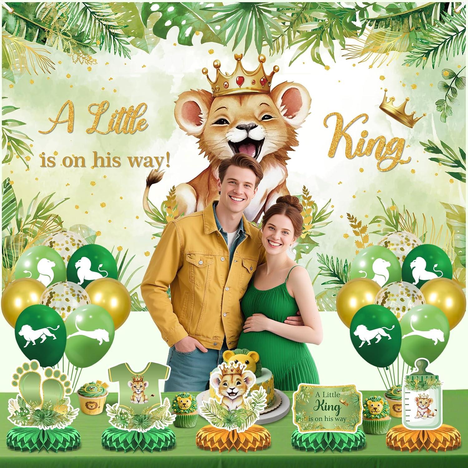 Decoraciones de Fiesta de Bebé León LUUFILx - Banner y Centros de Mesa