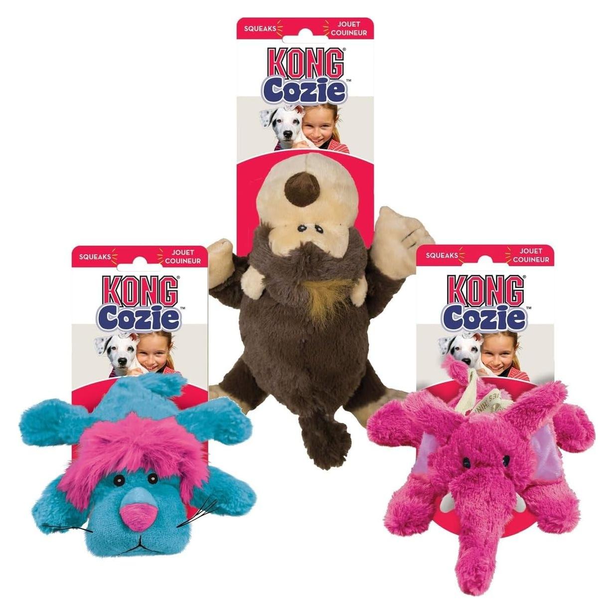 KONG Cozie Paquete de Juguetes para Perros - Elmer, Spunky y King