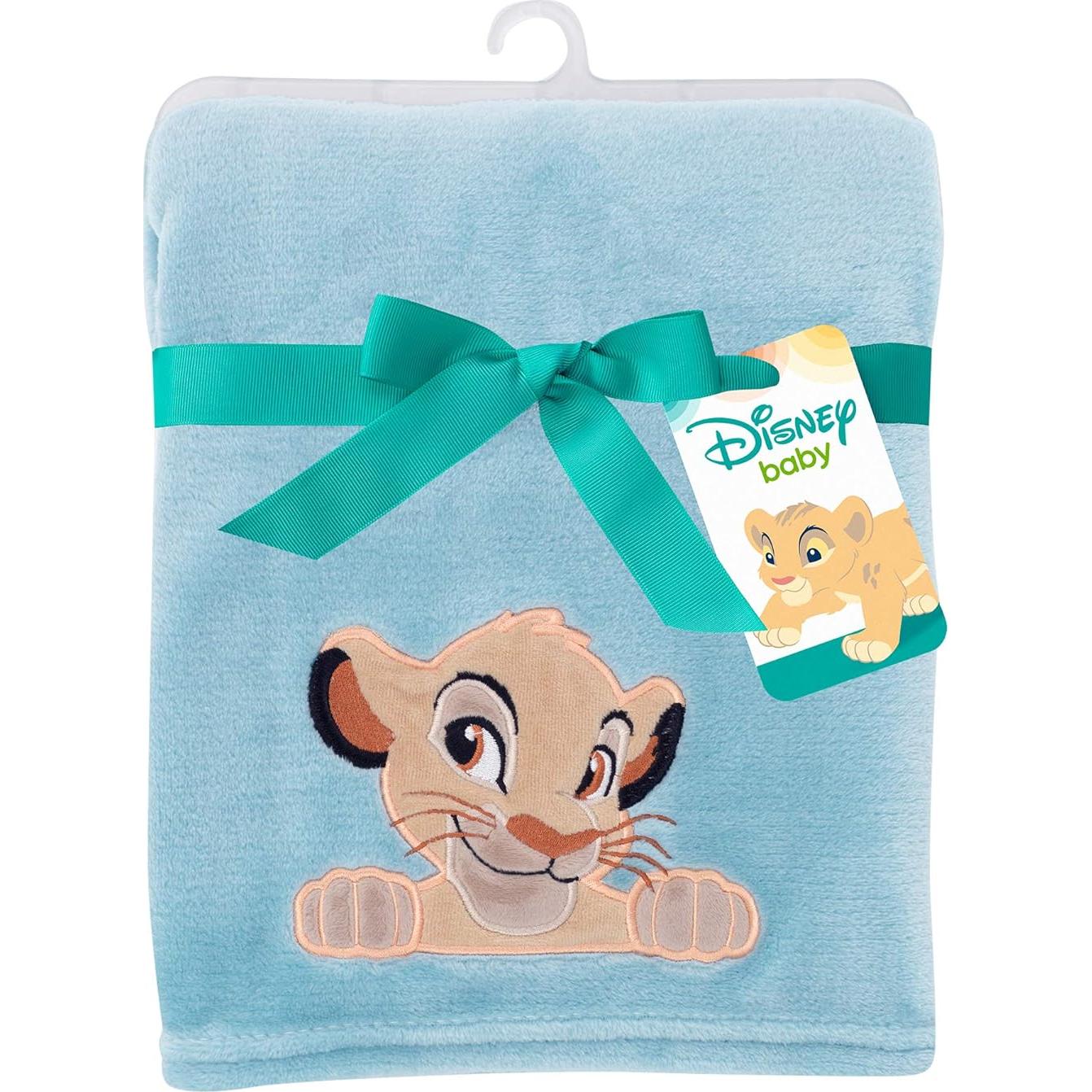 Manta de Recibir Lambs & Ivy Rey León Azul 76x102 cm