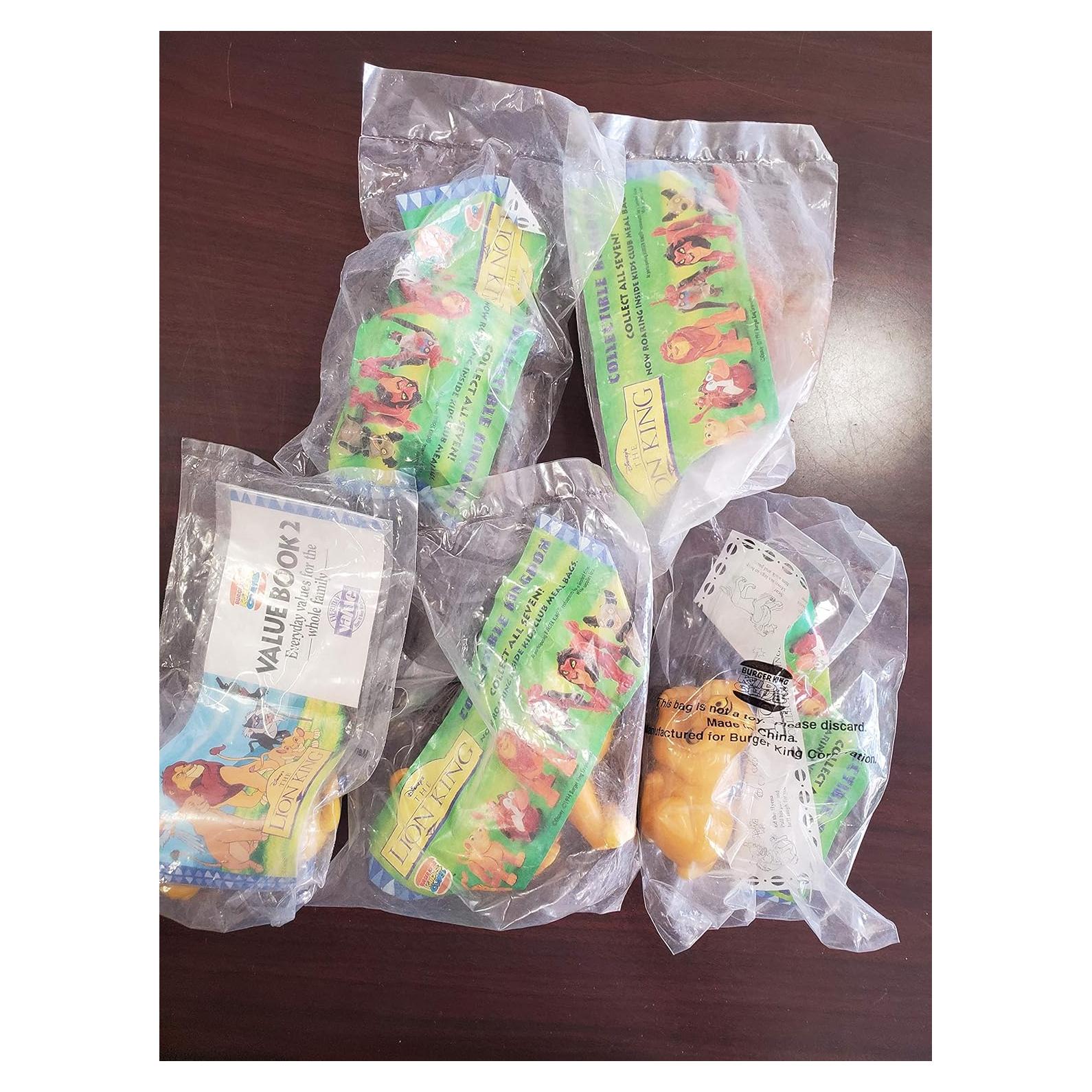 Figuras de Acción El Rey León Burger King 1994 - 5 Piezas