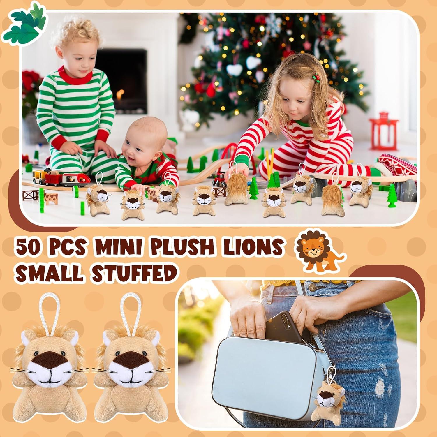 50 Mini Juguetes de Peluche León Shappy - Regalos Fiesta