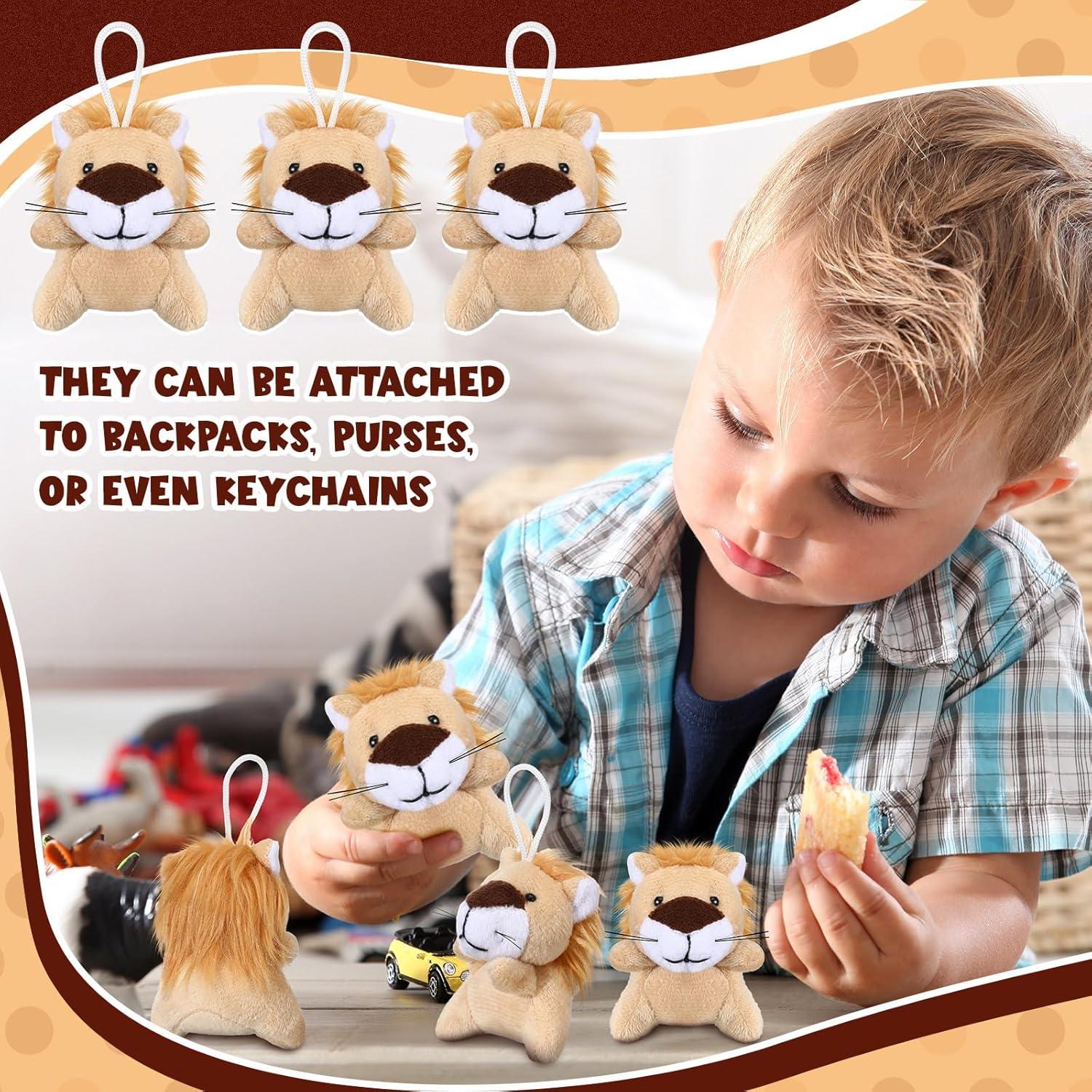 50 Mini Juguetes de Peluche León Shappy - Regalos Fiesta