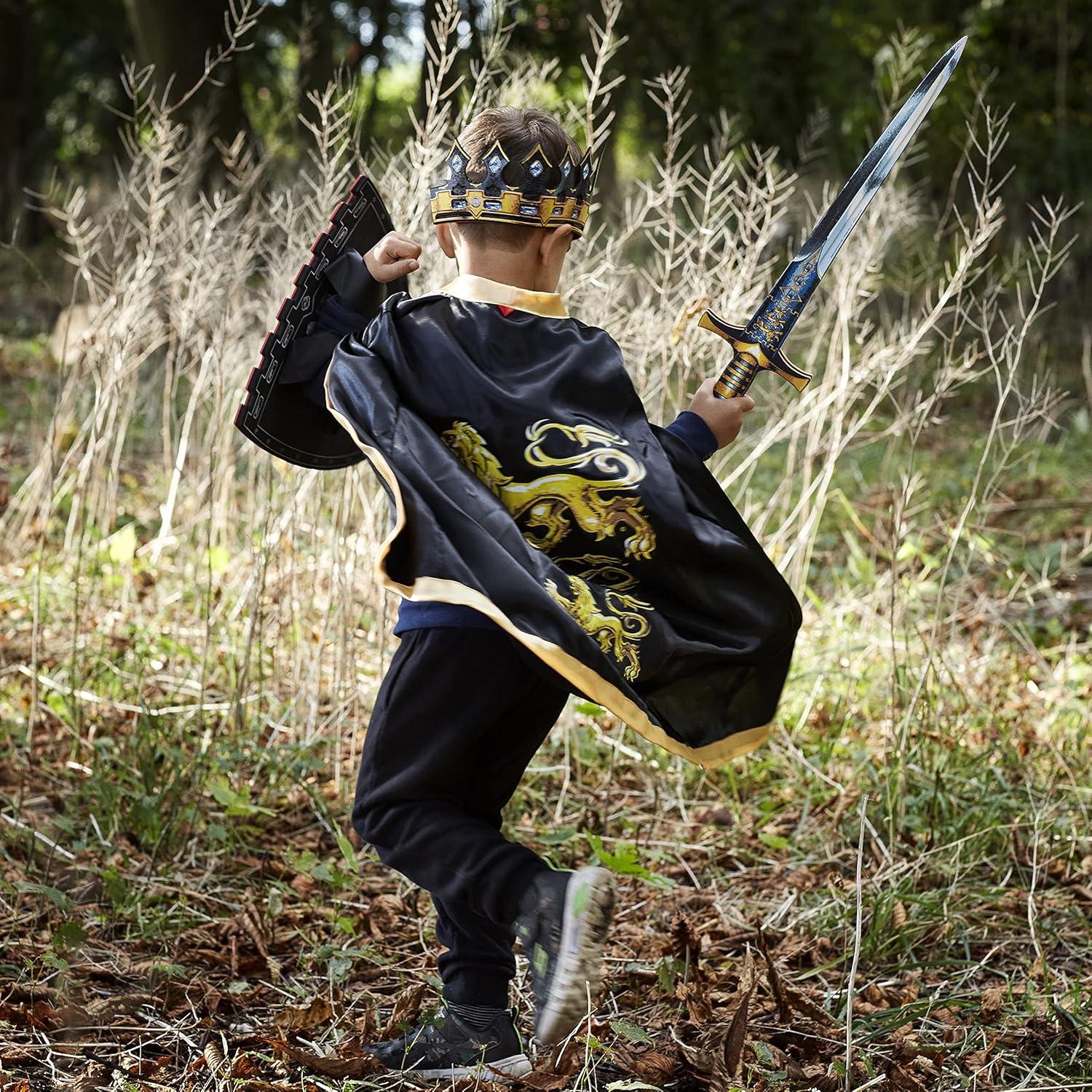 Liontouch Set Espada, Escudo y Corona Triple León - Juguetes Medievales para Niños 3-8 Años
