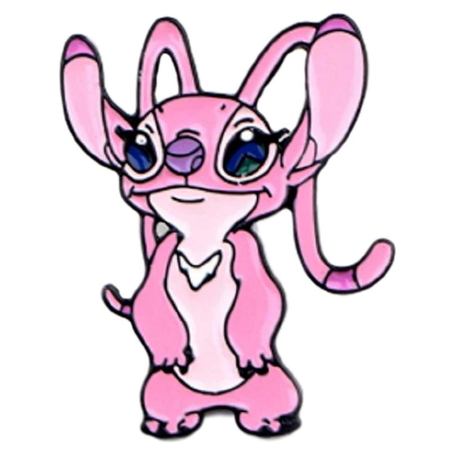 Pin de Metal Esmalte Lilo y Stitch Angel 2.54 cm