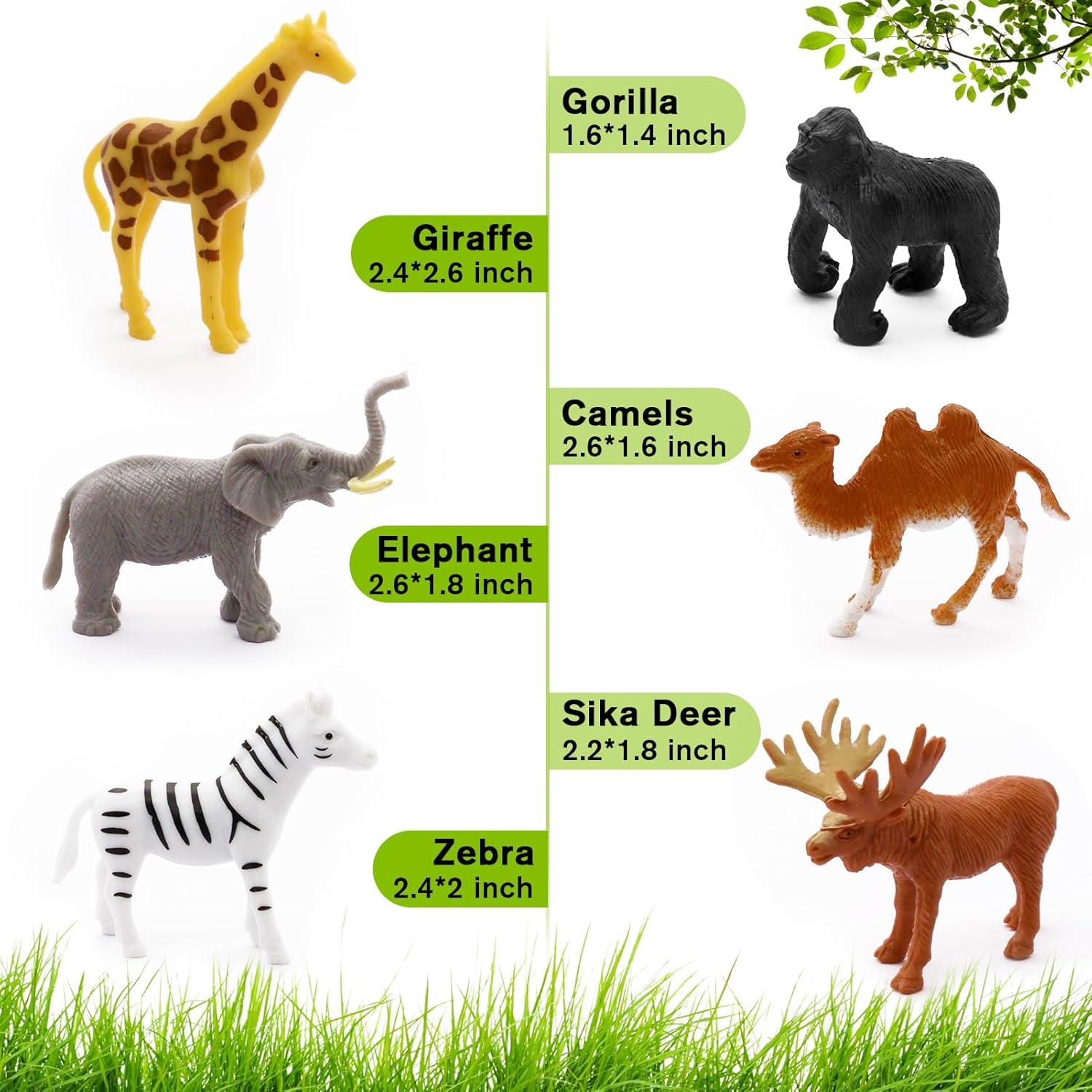 12 Figuras de Animales Salvajes Fun Gift - Juguetes Educativos