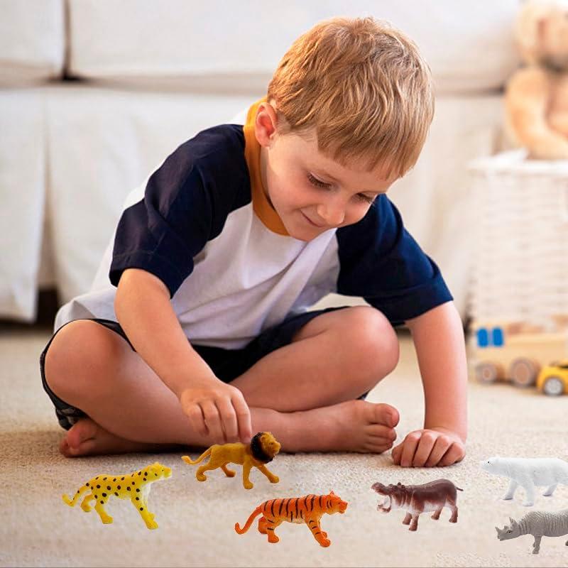 12 Figuras de Animales Salvajes Fun Gift - Juguetes Educativos