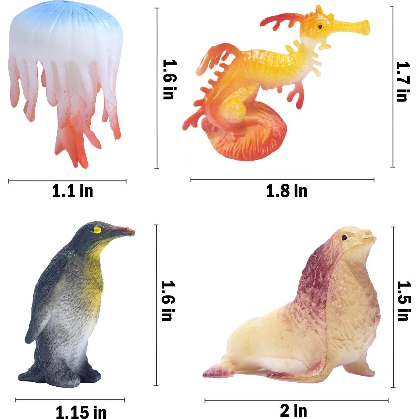 Juego de 60 Figuras de Animales Marinos Kimicare - Juguetes Educativos