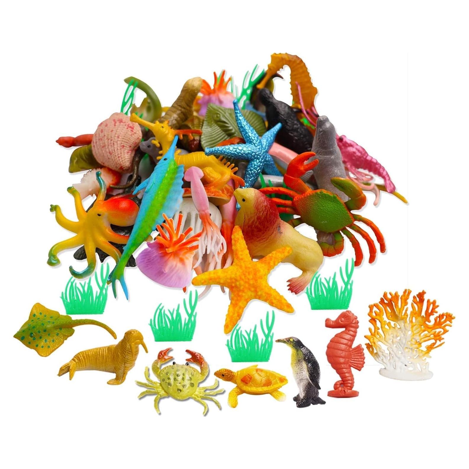 Juguetes de Animales Marinos OuMuaMua 42 Piezas Educativos