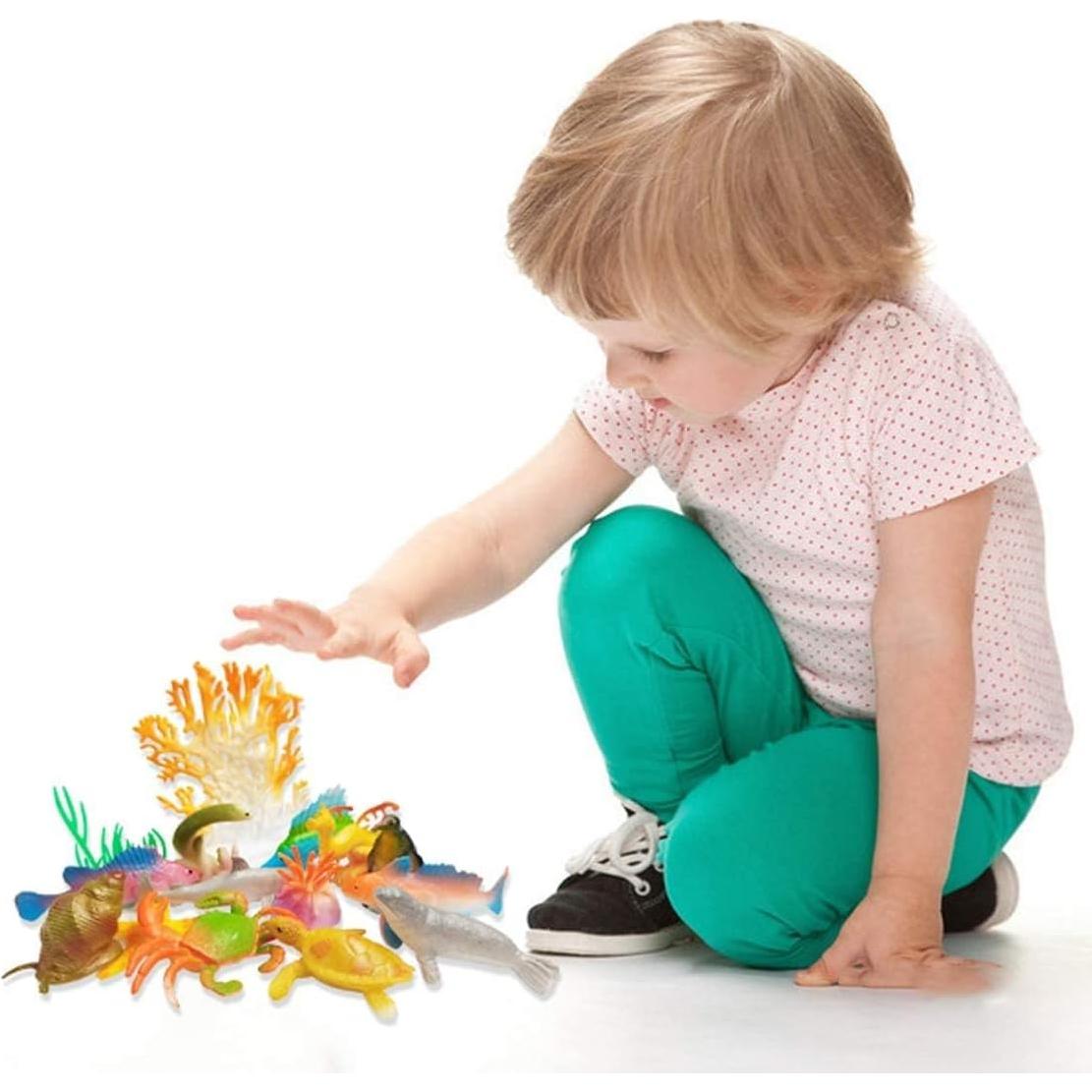 Juguetes de Animales Marinos OuMuaMua 42 Piezas Educativos