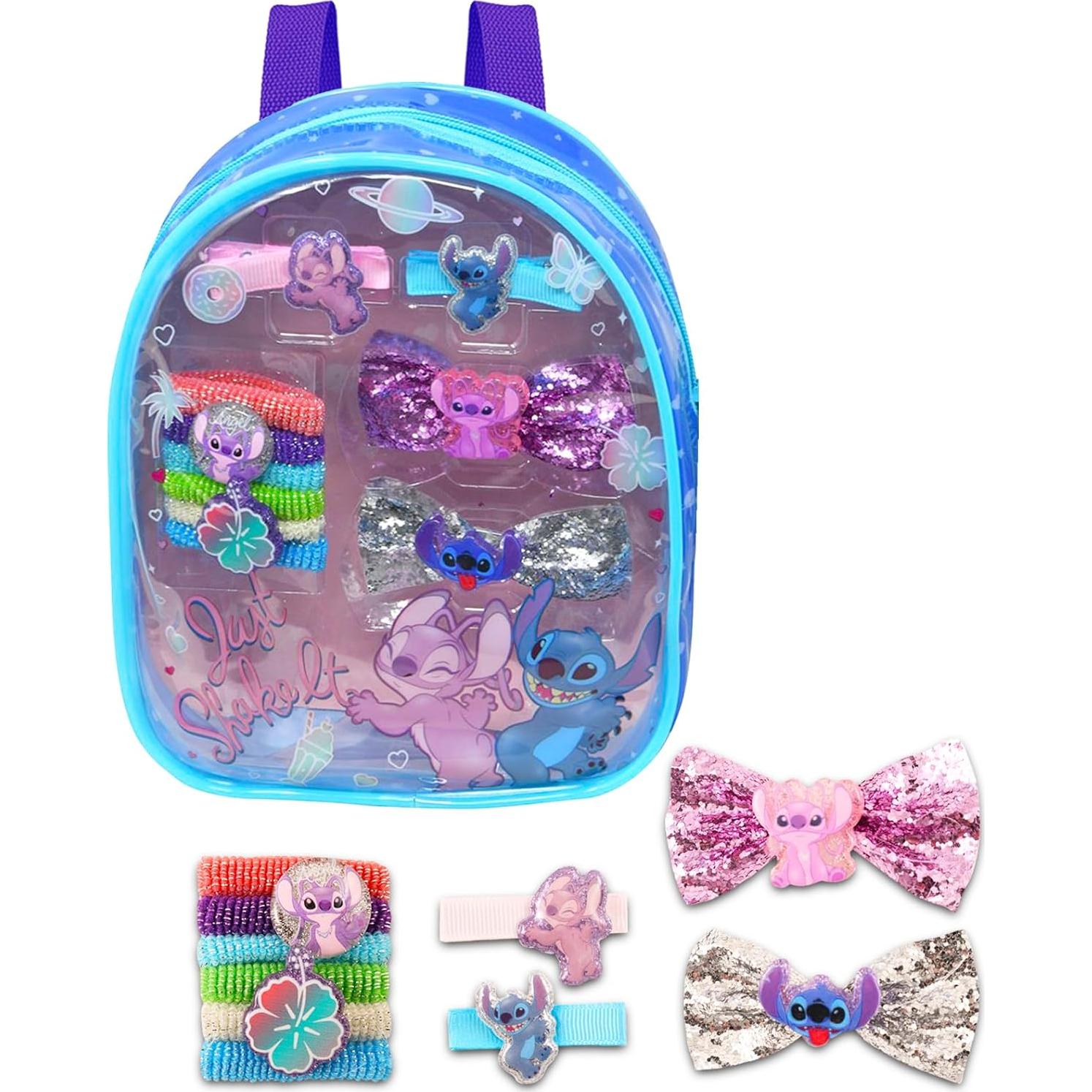 Stitch Cosmetic Set for Girls ~ Lilo and Stitch Dress Up Party Supplies with Stitch Makeup, Shoulder Bag, Stickers and More | Stitch Pretend Play