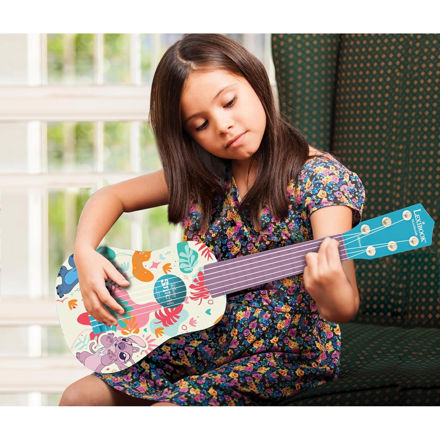 Guitarra Infantil Lexibook Disney Stitch 53 cm 6 Cuerdas Nylon