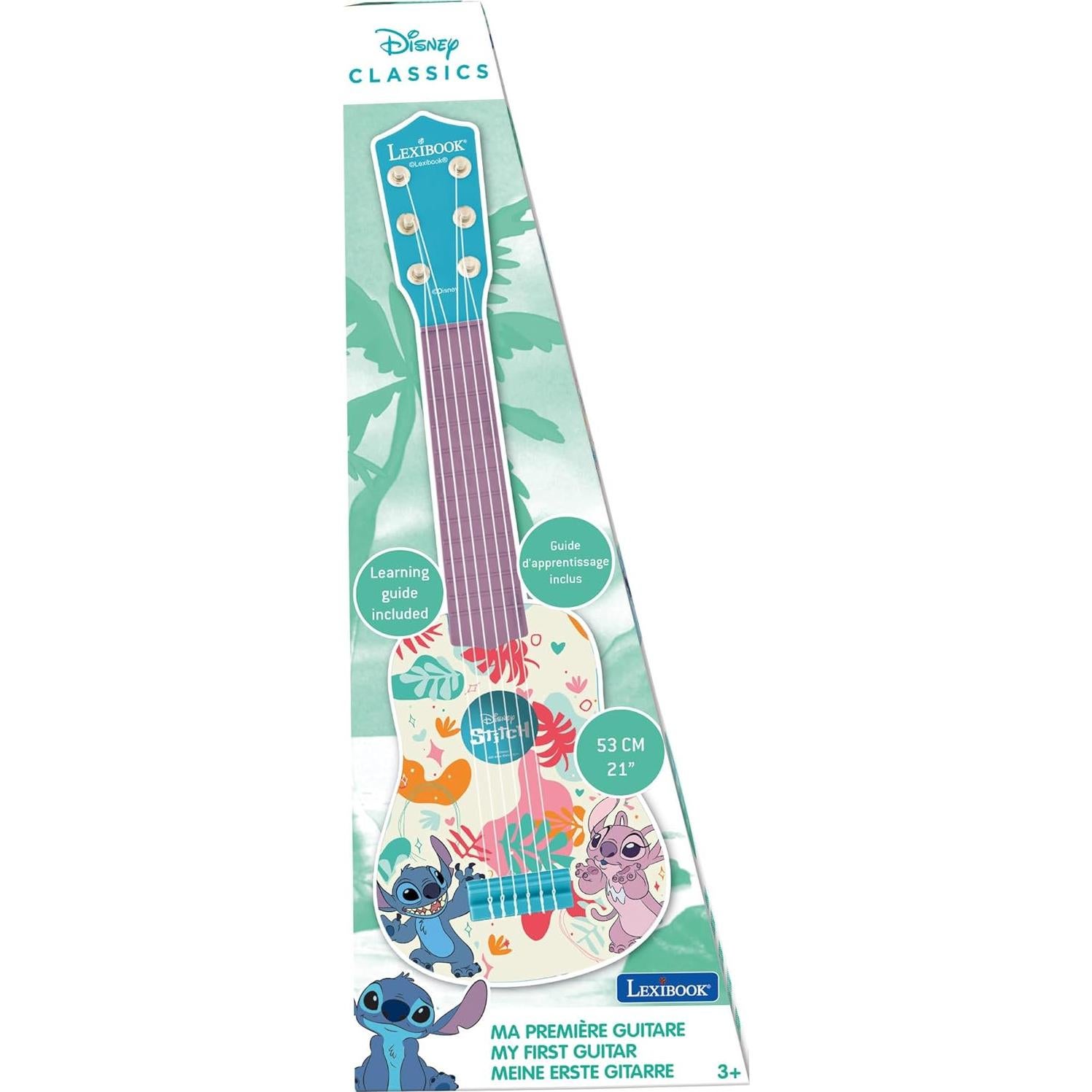 Guitarra Infantil Lexibook Disney Stitch 53 cm 6 Cuerdas Nylon