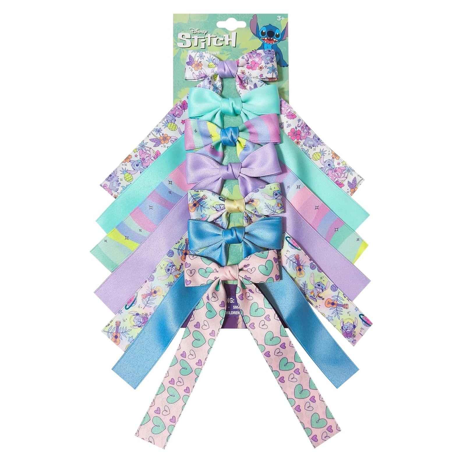 Conjunto de Lazos de Cola Larga LUV HER para Niñas - 7 Clips de Cocodrilo