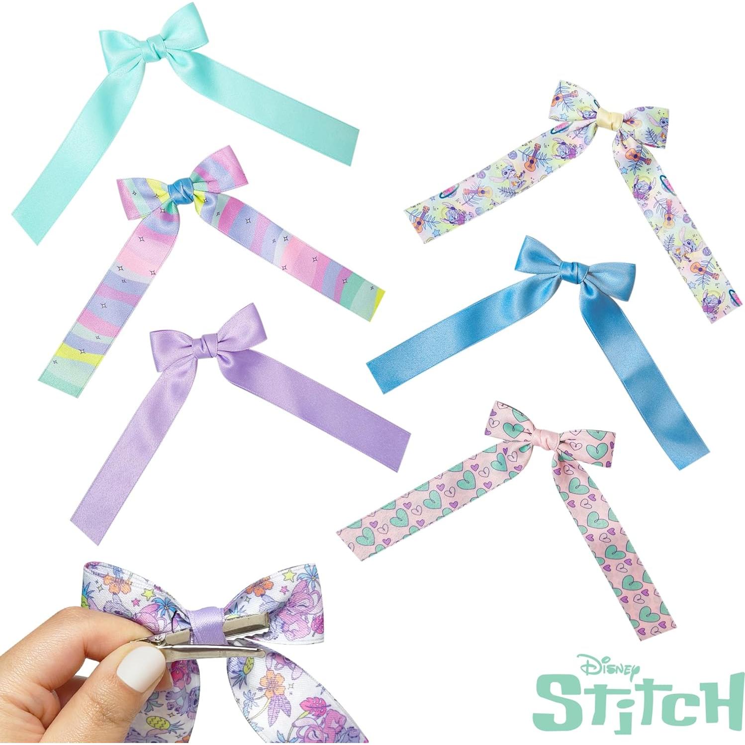 Conjunto de Lazos de Cola Larga LUV HER para Niñas - 7 Clips de Cocodrilo