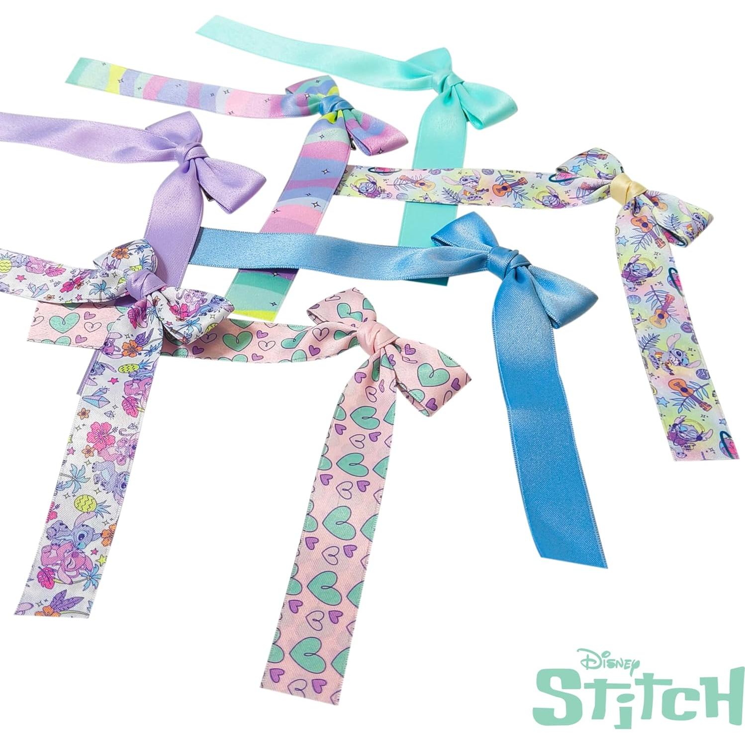 Conjunto de Lazos de Cola Larga LUV HER para Niñas - 7 Clips de Cocodrilo