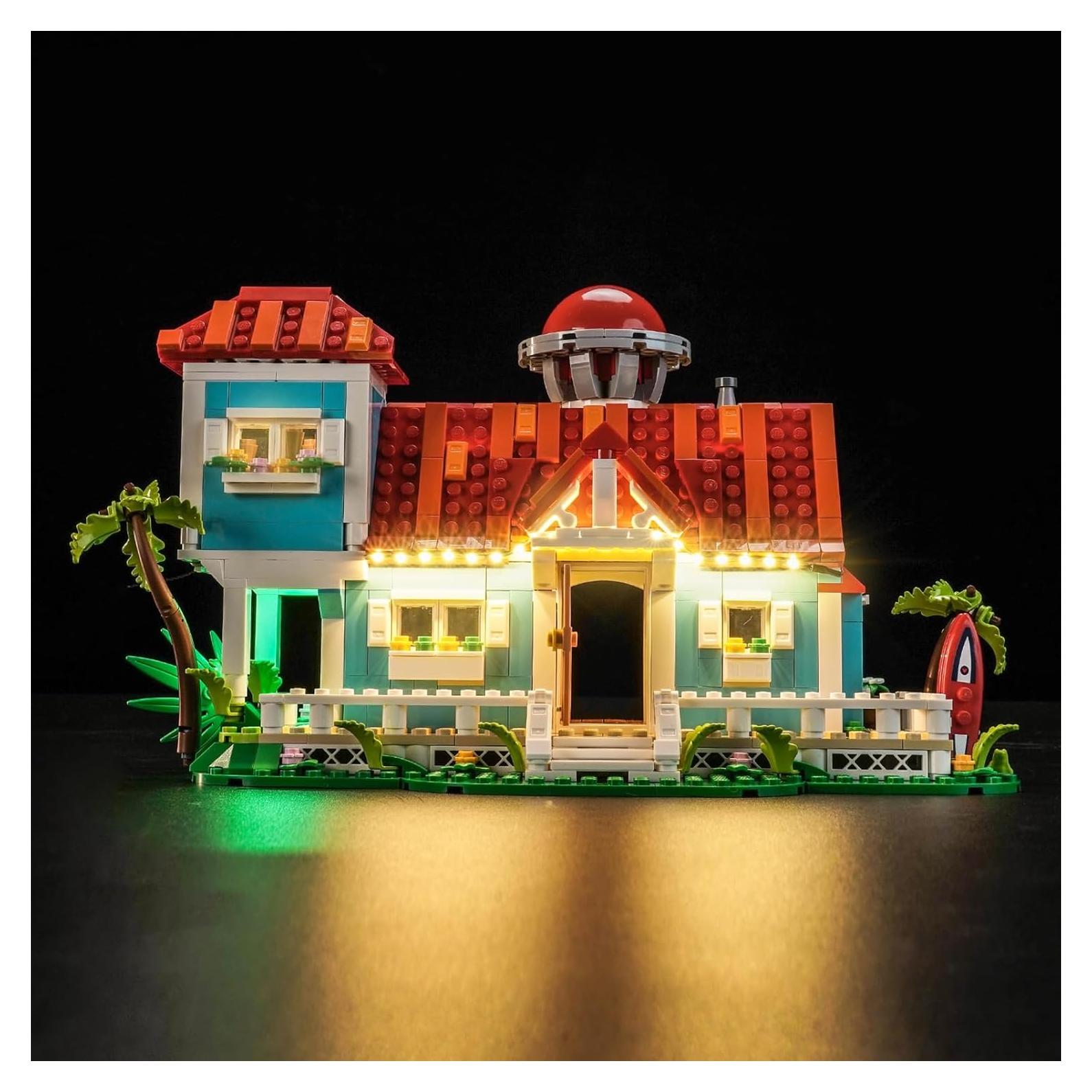 Kit de Luz LED LocoLee para LEGO Lilo y Stitch Casa Playa