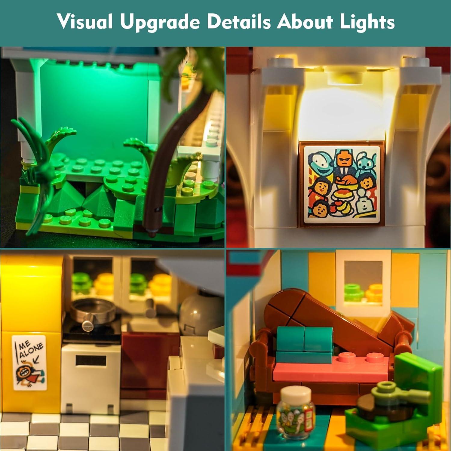 Kit de Luz LED LocoLee para LEGO Lilo y Stitch Casa Playa