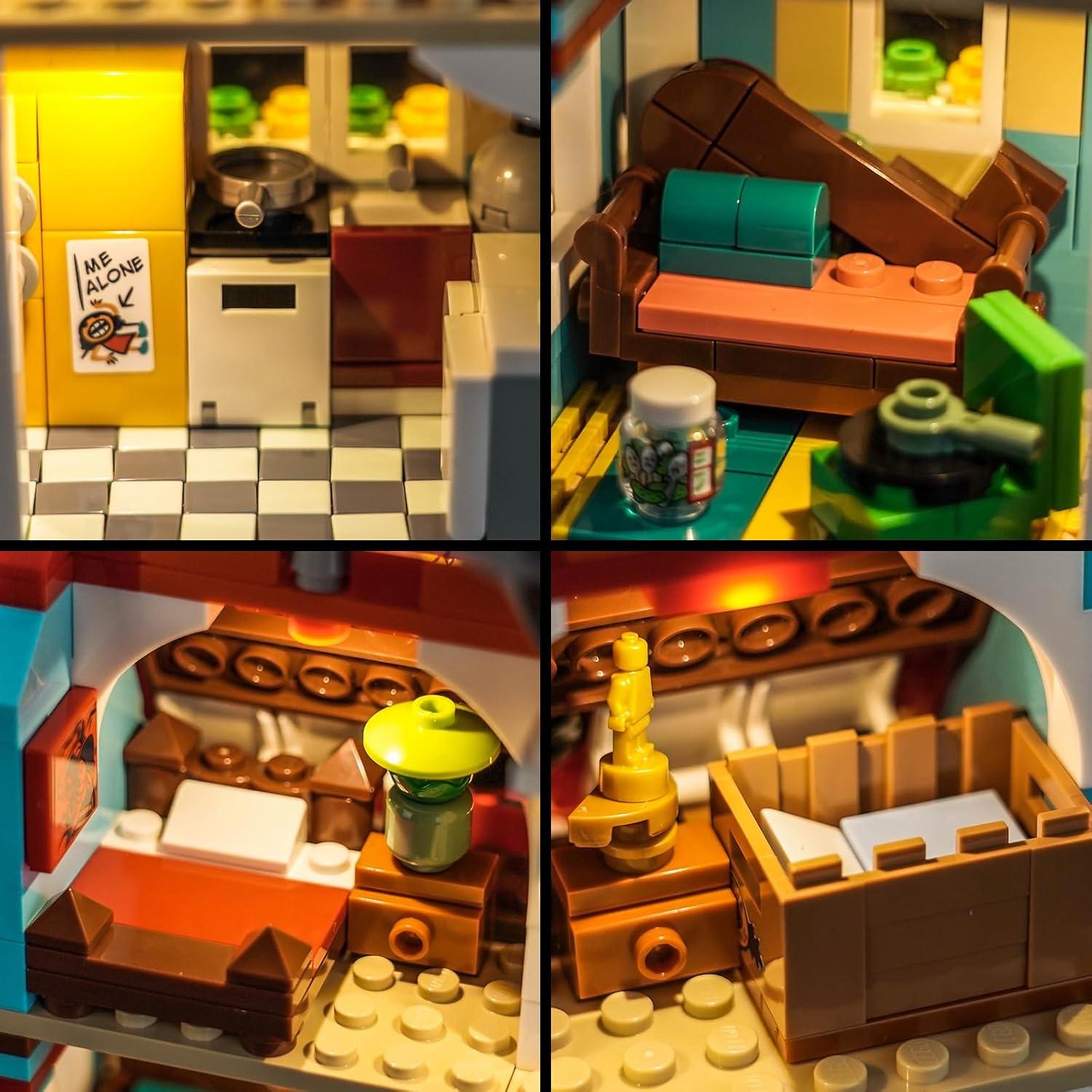 Luz LED BrickBling para Lego Lilo y Stitch Casa de Playa