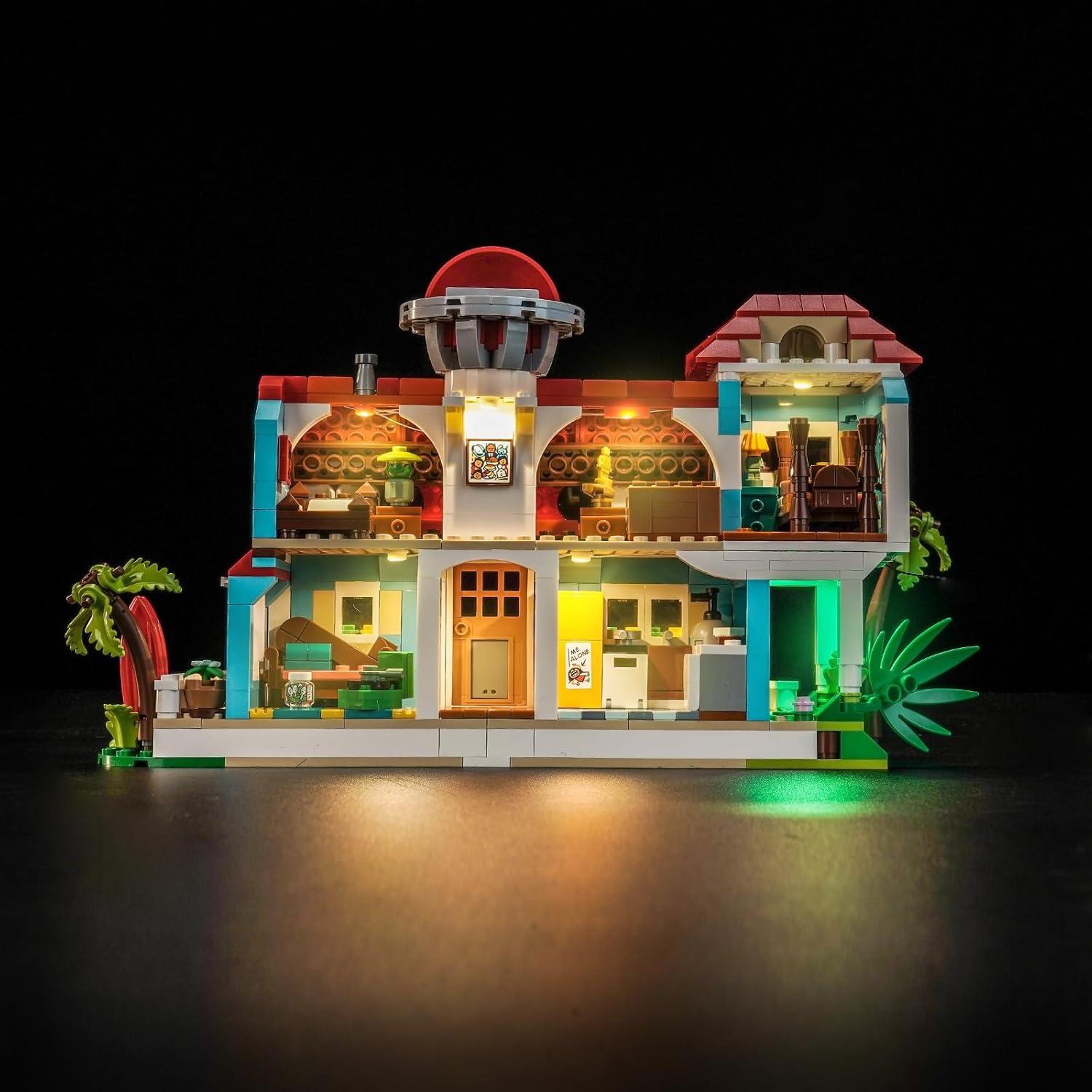 Luz LED BrickBling para Lego Lilo y Stitch Casa de Playa
