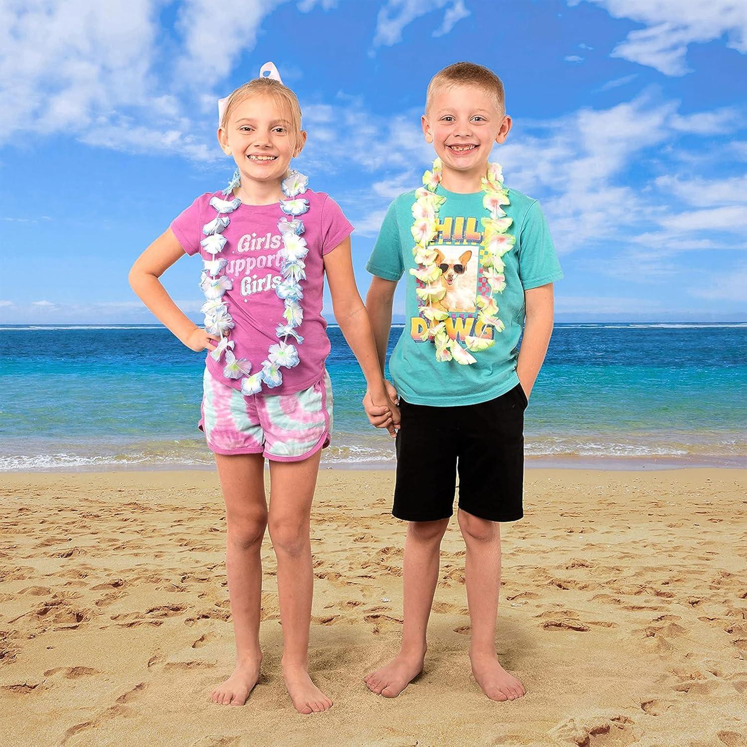 Collares Hawaianos Joyin 12 Piezas 91.44 cm Fiesta Tropical