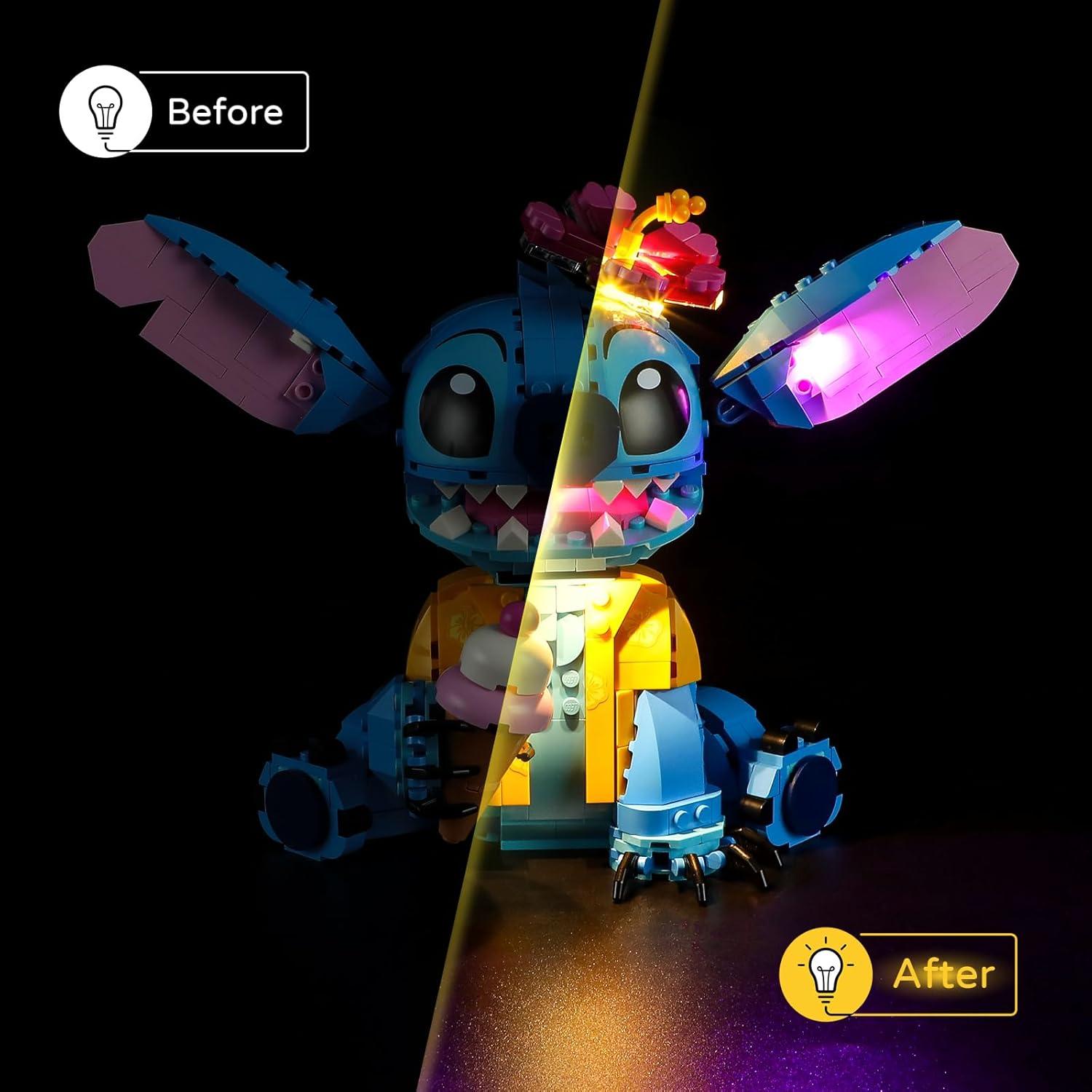 Kit de Luz LED YEABRICKS para LEGO 43249 Disney Stitch