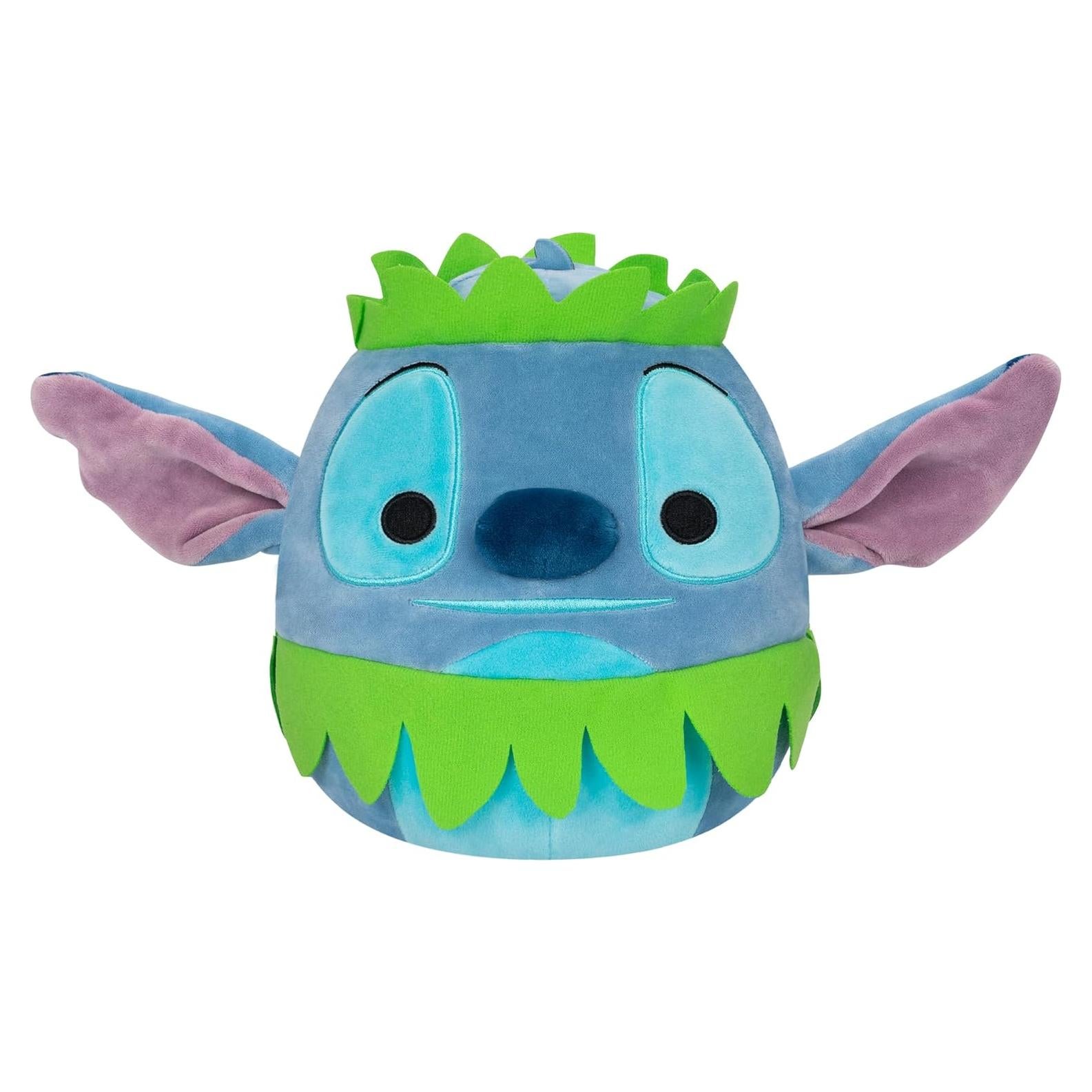 Peluche Squishmallows Disney Stitch 20 cm con falda hawaiana