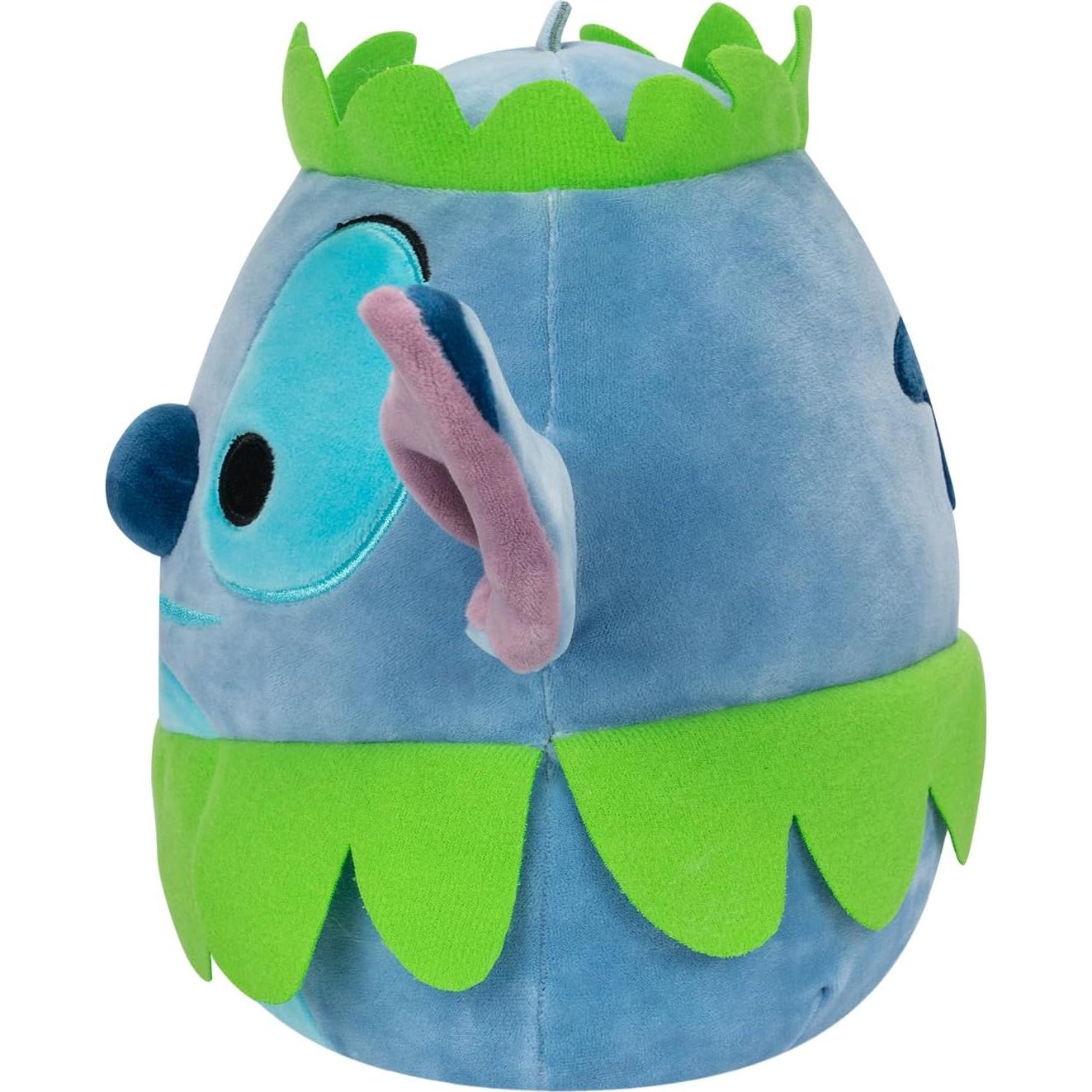 Peluche Squishmallows Disney Stitch 20 cm con falda hawaiana
