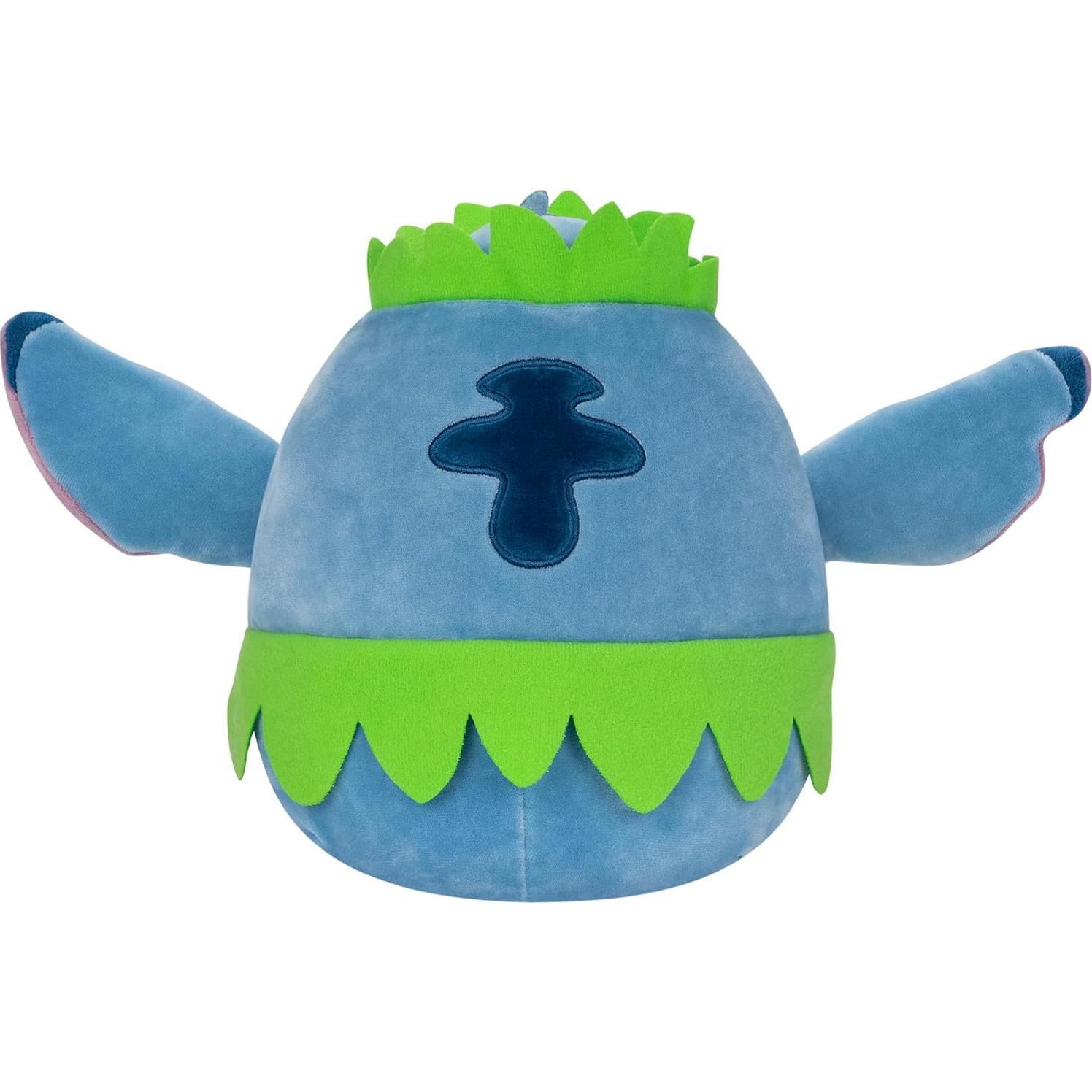 Peluche Squishmallows Disney Stitch 20 cm con falda hawaiana
