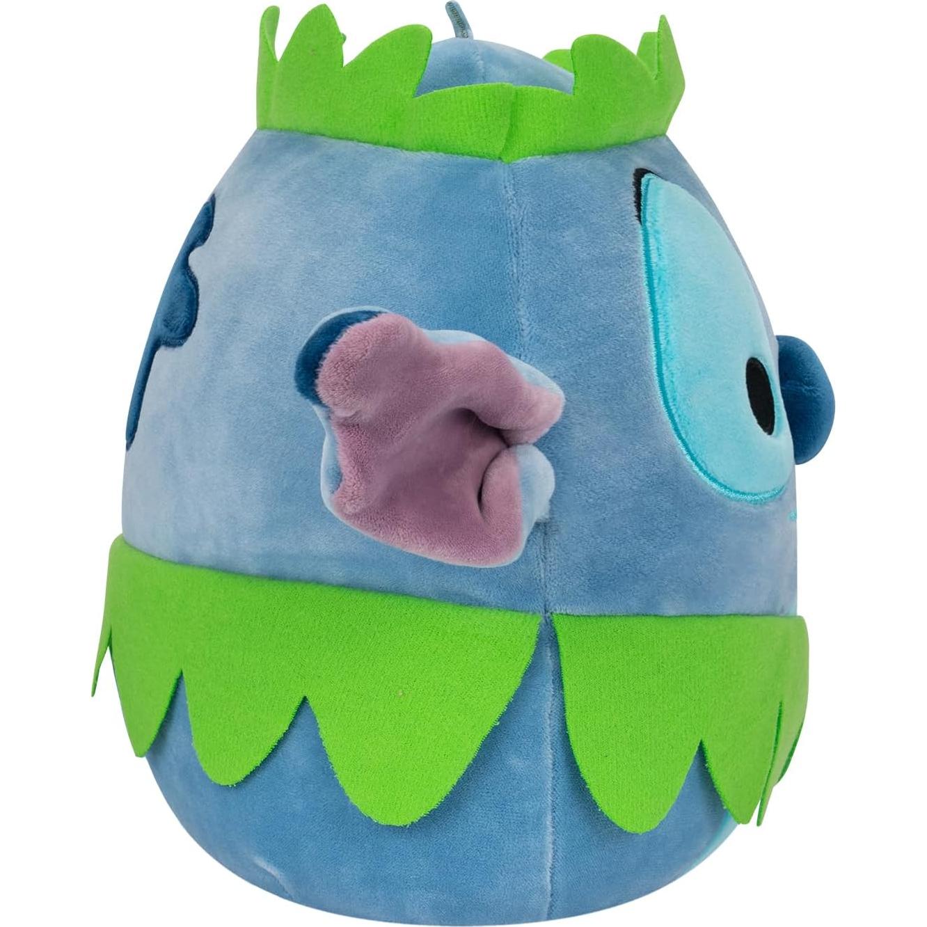 Peluche Squishmallows Disney Stitch 20 cm con falda hawaiana