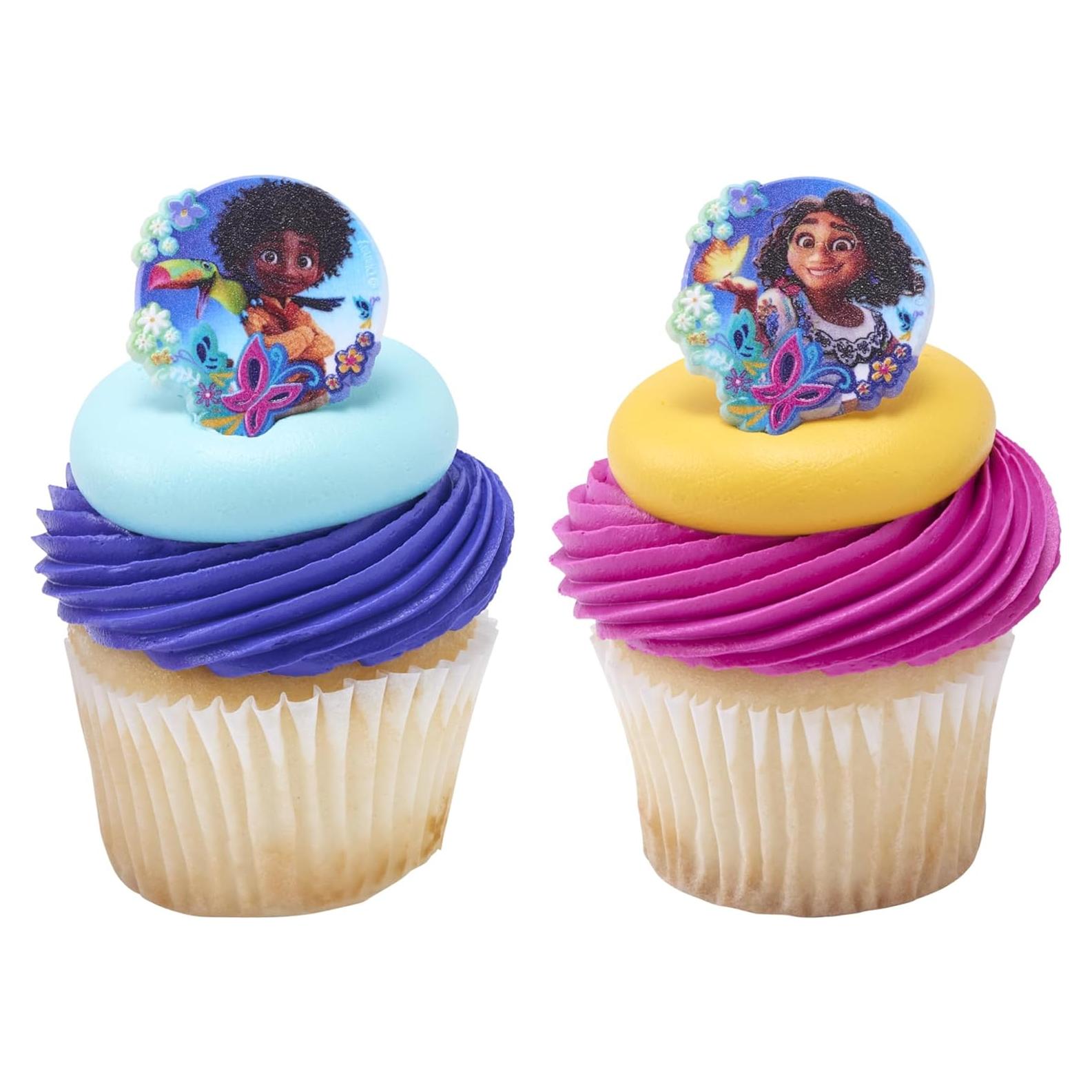 DecoPac Anillos Disney Encanto - 24 Decoraciones para Cupcakes