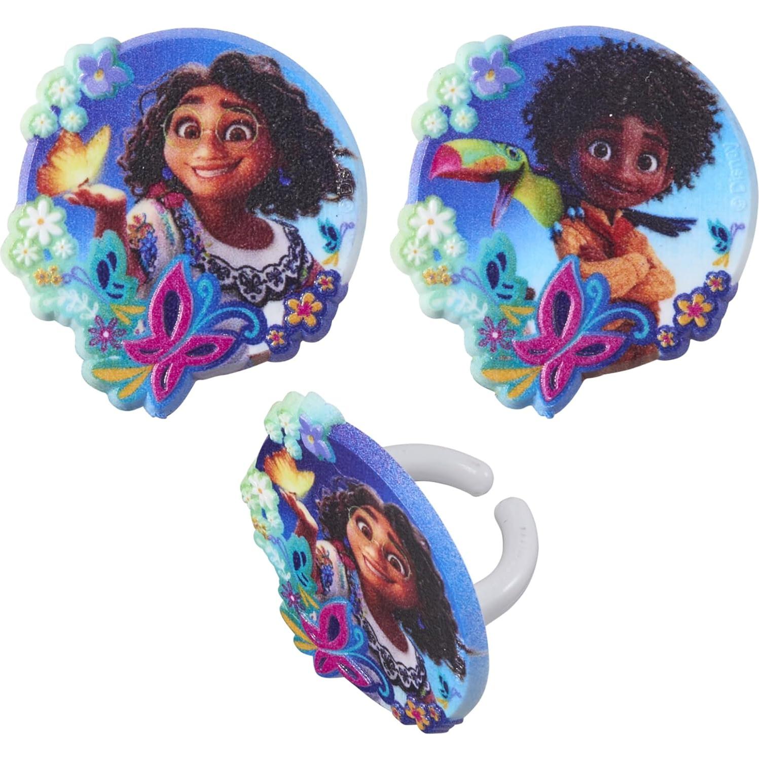 DecoPac Anillos Disney Encanto - 24 Decoraciones para Cupcakes