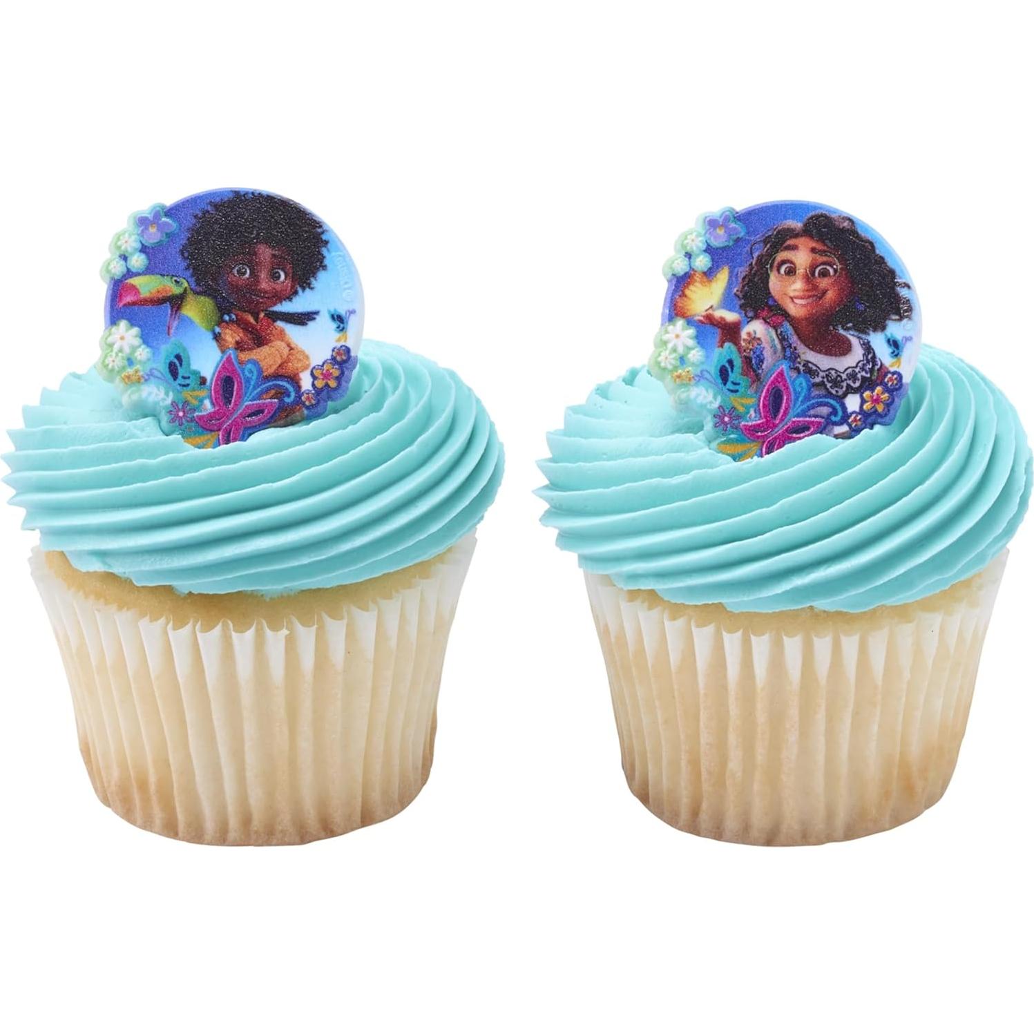 DecoPac Anillos Disney Encanto - 24 Decoraciones para Cupcakes
