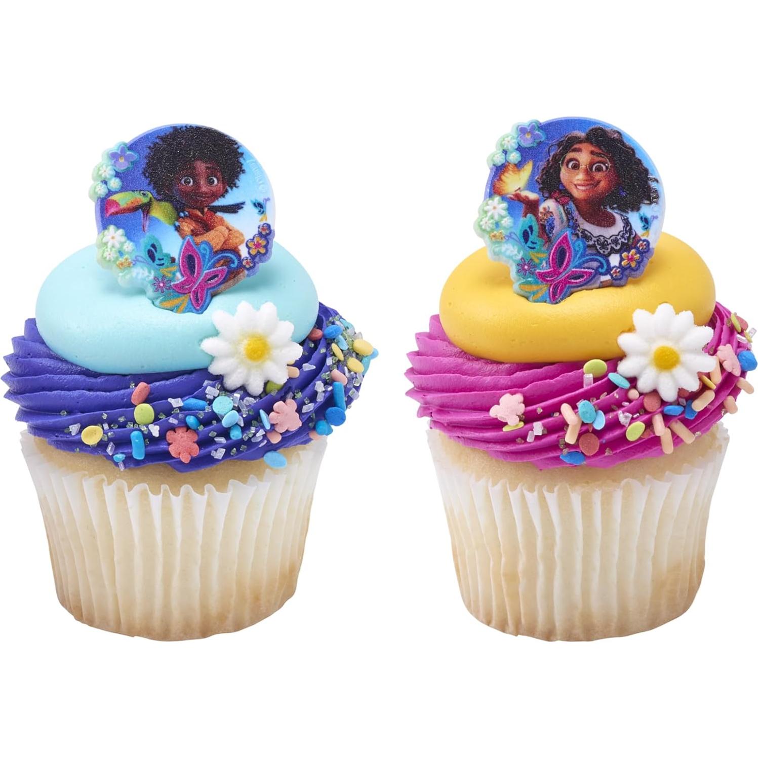 DecoPac Anillos Disney Encanto - 24 Decoraciones para Cupcakes