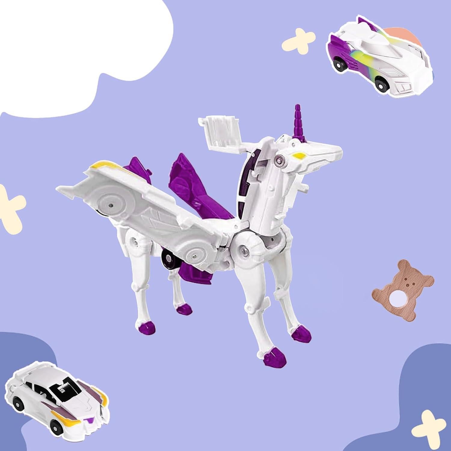 Coche Unicornio Transformador FOTN 25.4x5.08x6.86cm Púrpura