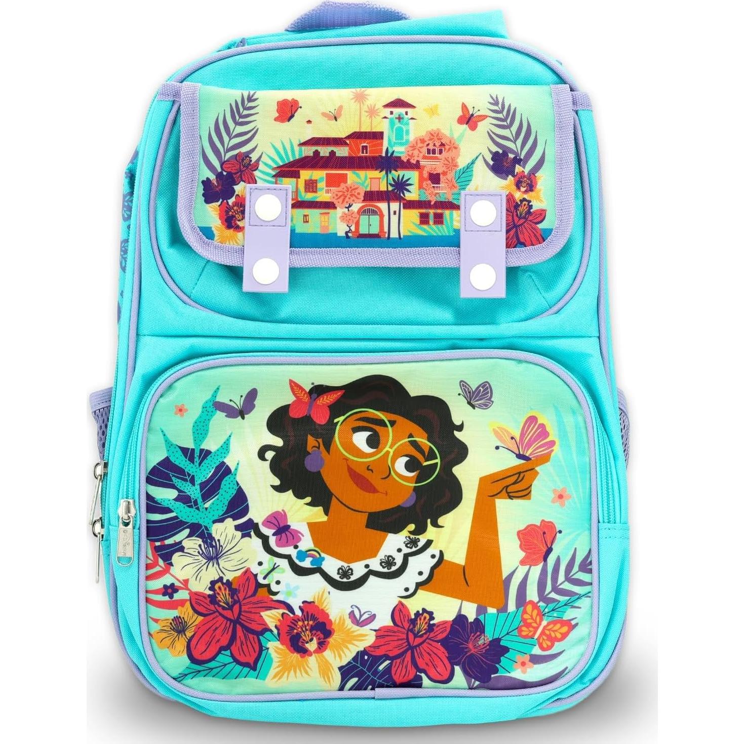Mochila Escolar Disney Encanto 40.64 cm con Stickers y Botella