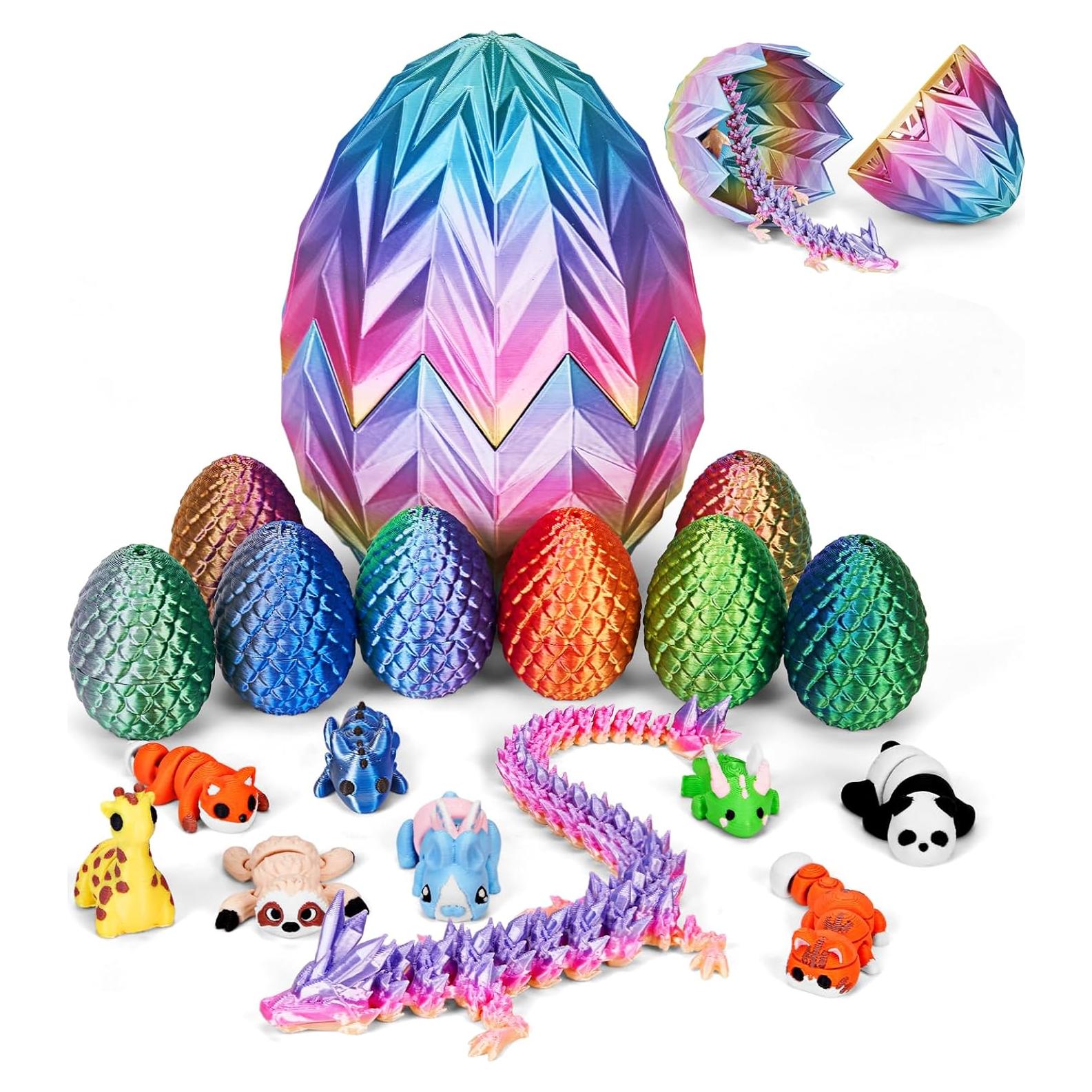 Huevo de Dragón Impreso en 3D Eisfiel - Set de Juguetes 10x10x13 cm