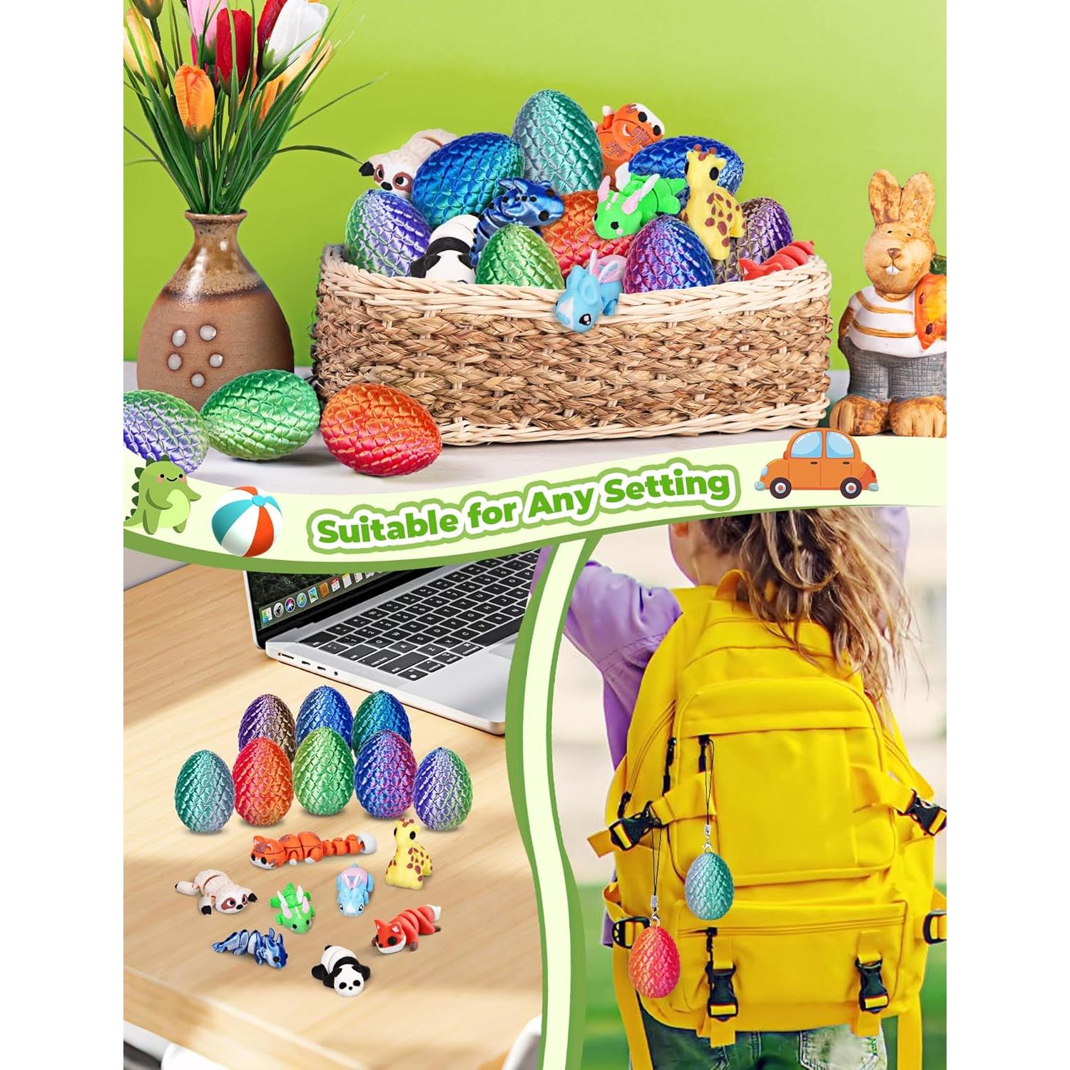 Huevo de Dragón Impreso en 3D Eisfiel - Set de Juguetes 10x10x13 cm